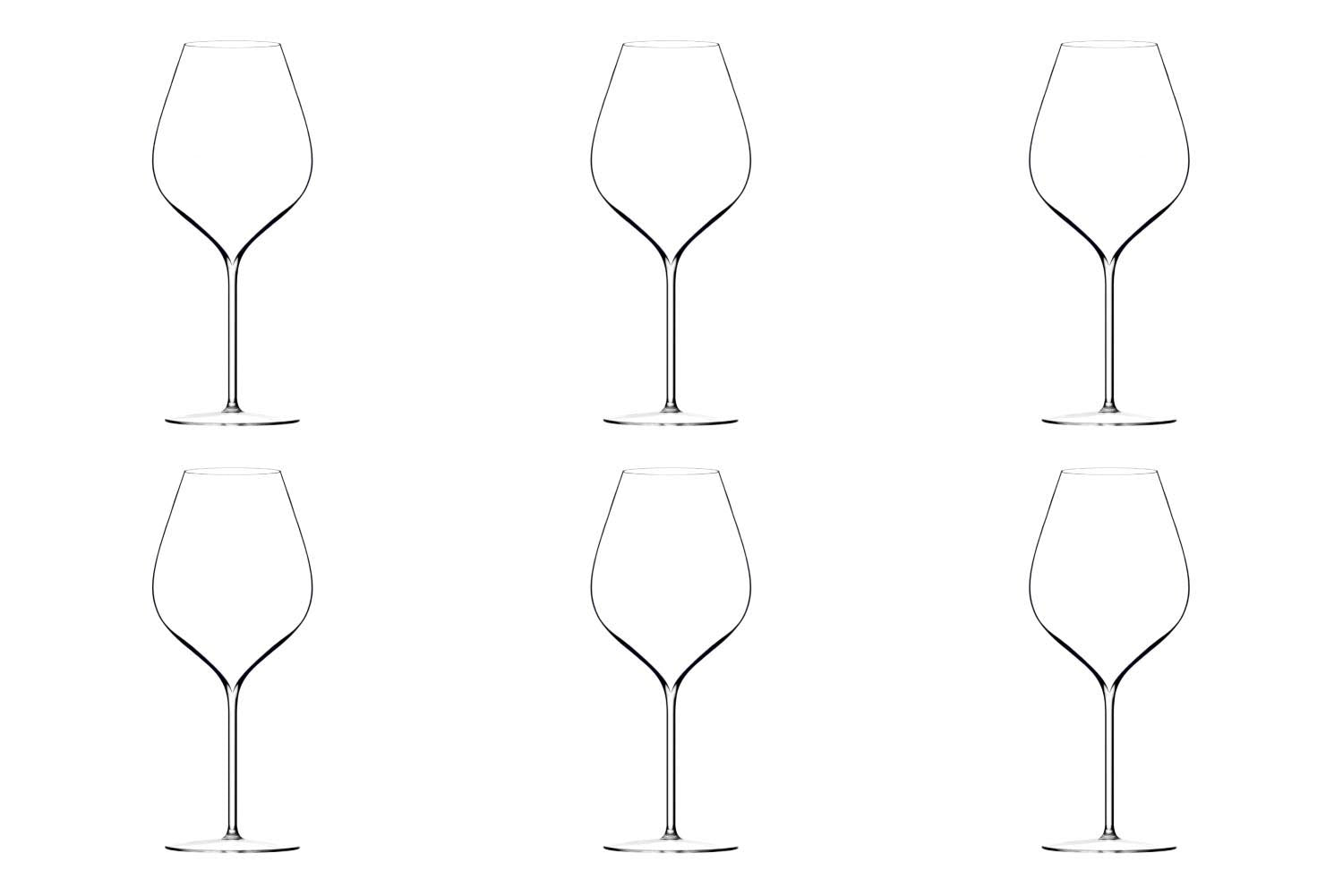 6er Set A. Lallement N1 Rotweinglas 77cl mundgeblasen in Transparent präsentiert im Onlineshop von KAQTU Design AG. Glas ist von Lehmann Glass