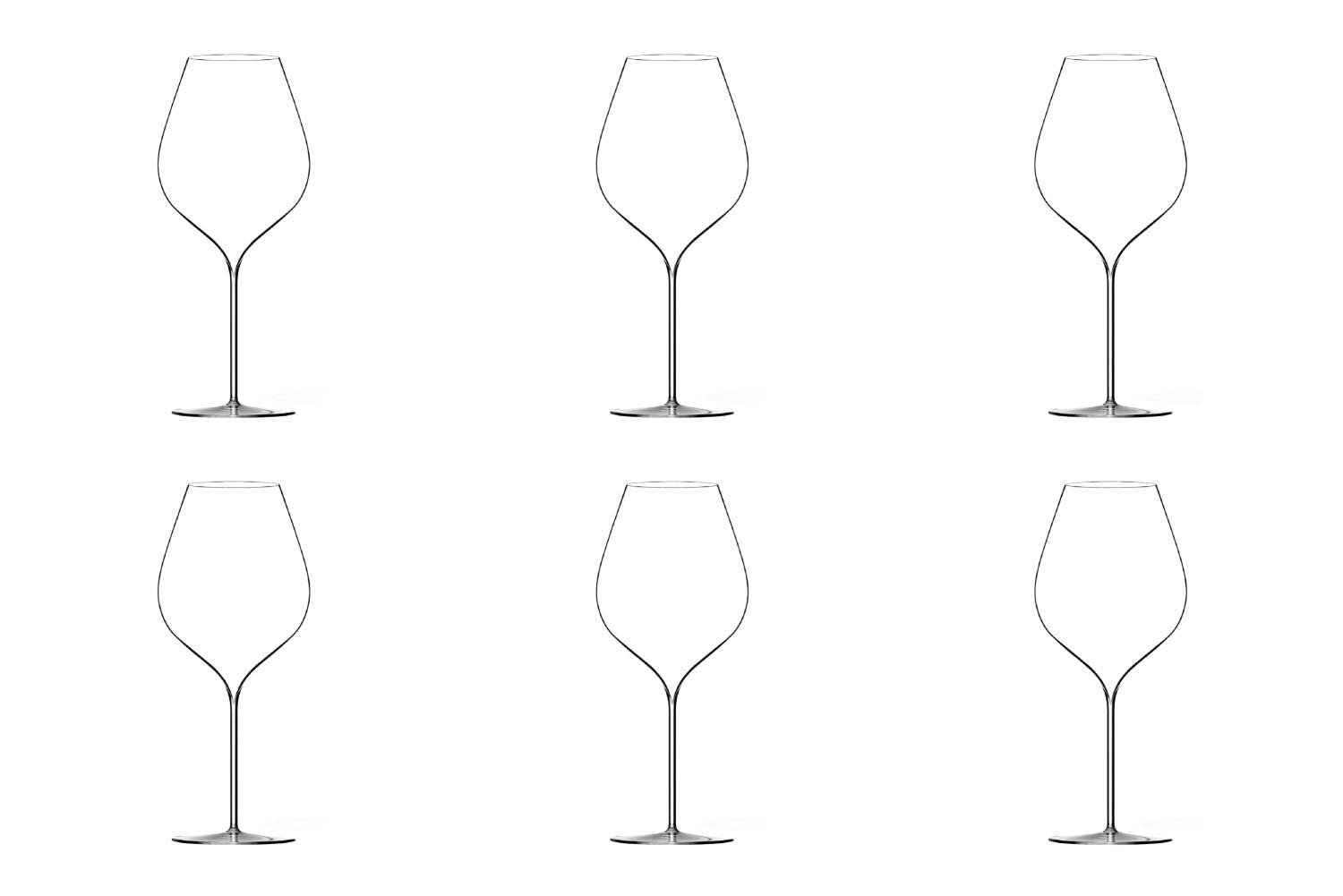 6er Set A. Lallement N2 Rotweinglas 60cl mundgeblasen in Transparent präsentiert im Onlineshop von KAQTU Design AG. Glas ist von Lehmann Glass