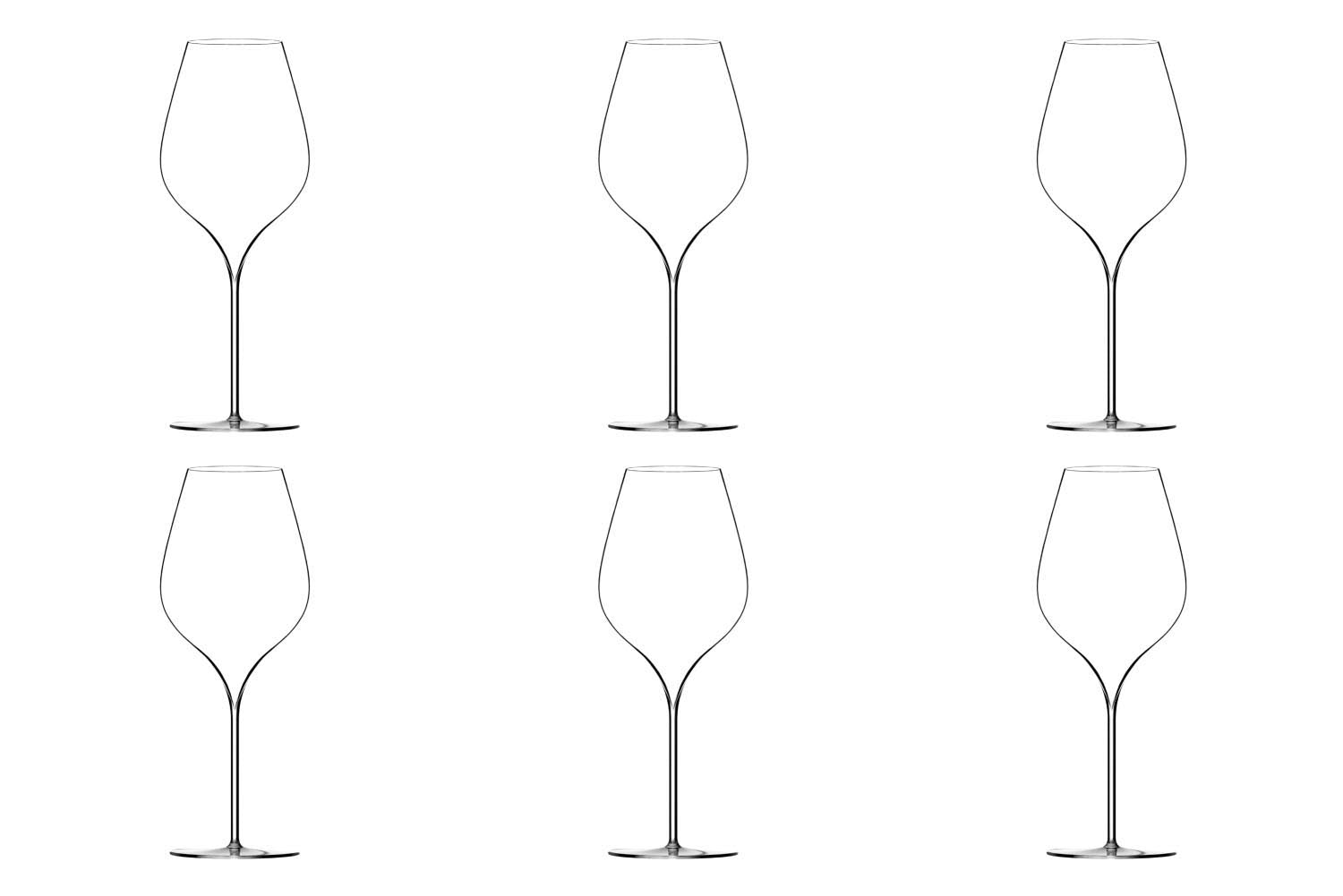 6er Set A. Lallement N3 Universalglas 50cl mundgeblasen in Transparent präsentiert im Onlineshop von KAQTU Design AG. Glas ist von Lehmann Glass