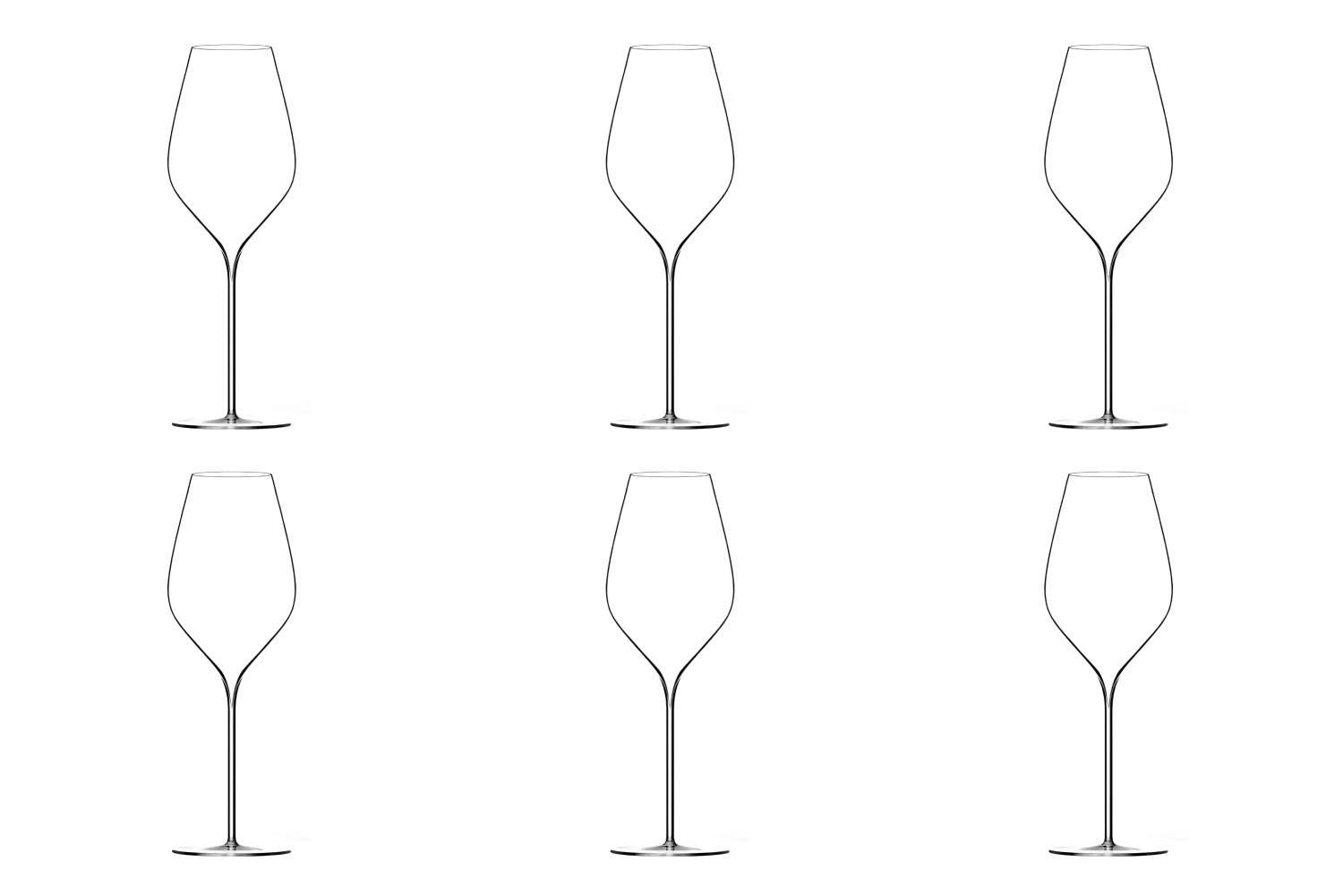 6er Set A. Lallement N4 Champagnerglas 43cl mundgeblasen in Transparent präsentiert im Onlineshop von KAQTU Design AG. Glas ist von Lehmann Glass