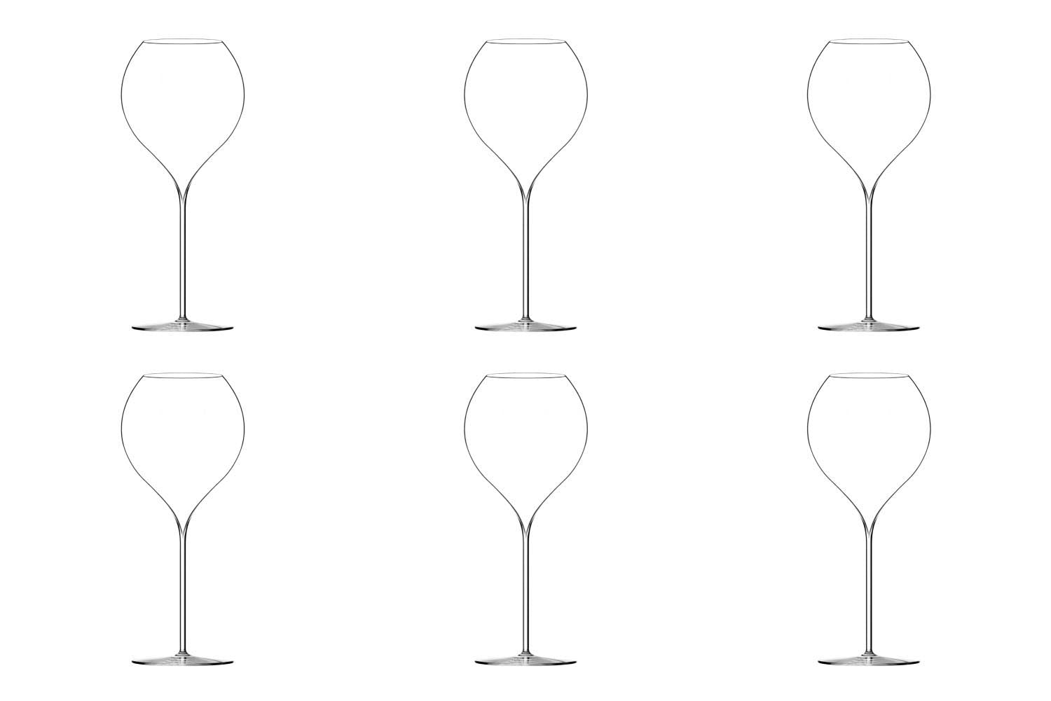 6er Set Jamesse Synergie Universalglas 60cl mundgeblasen in Transparent präsentiert im Onlineshop von KAQTU Design AG. Glas ist von Lehmann Glass