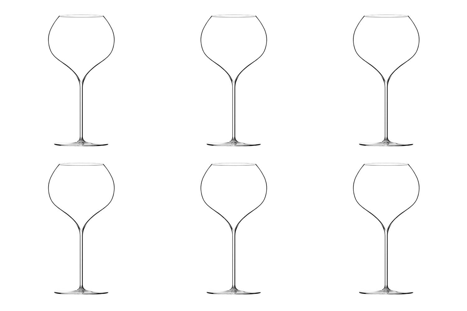 Elegantes 6er Set mundgeblasener Jamesse Grand Blanc Weissweingläser von Lehmann Glass, ideal für stilvolle Weinverkostungen und besondere Momente.