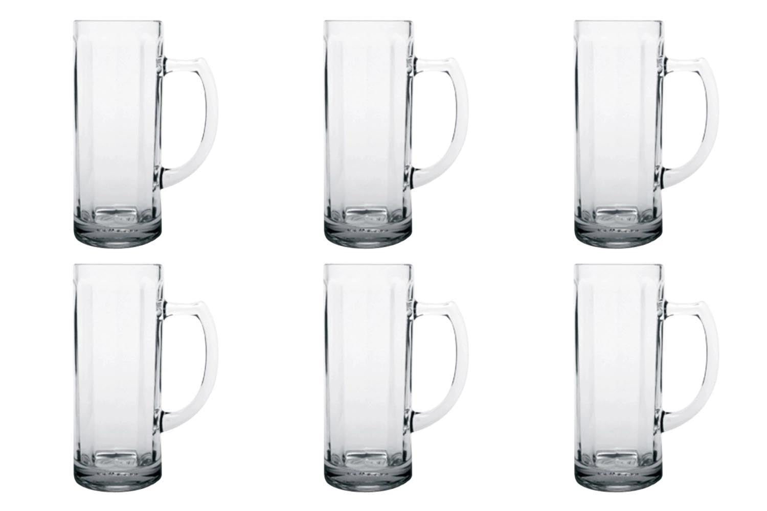Elegantes 6er Set Deutschherren Seidel, 37cl, ideal für Bierliebhaber. Hochwertiges Glasdesign für gesellige Abende und festliche Anlässe.