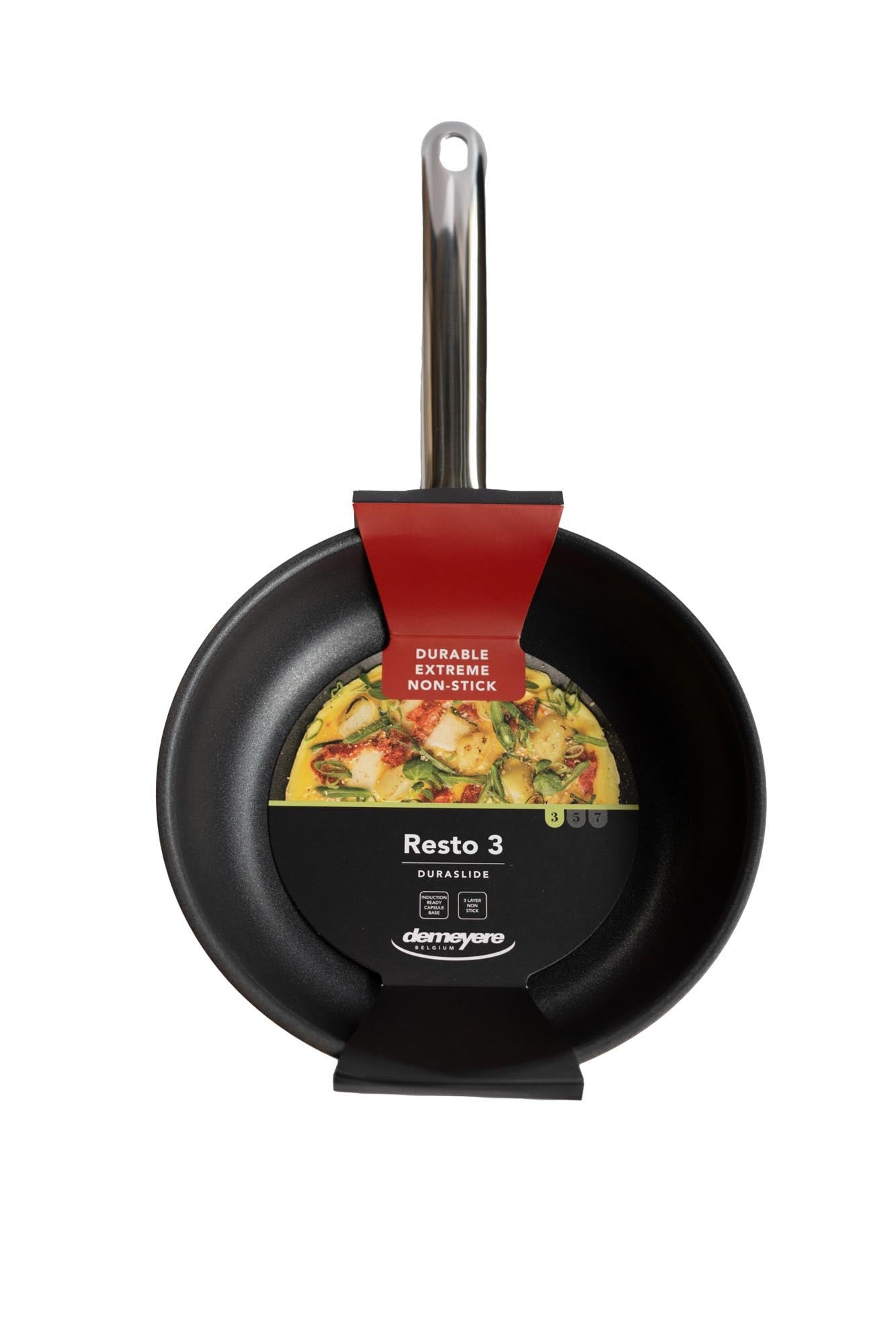 Die Demeyere Resto 3 Duraslide Bratpfanne 28cm bietet langlebige Antihaftbeschichtung und optimale Wärmeverteilung für perfektes Braten.