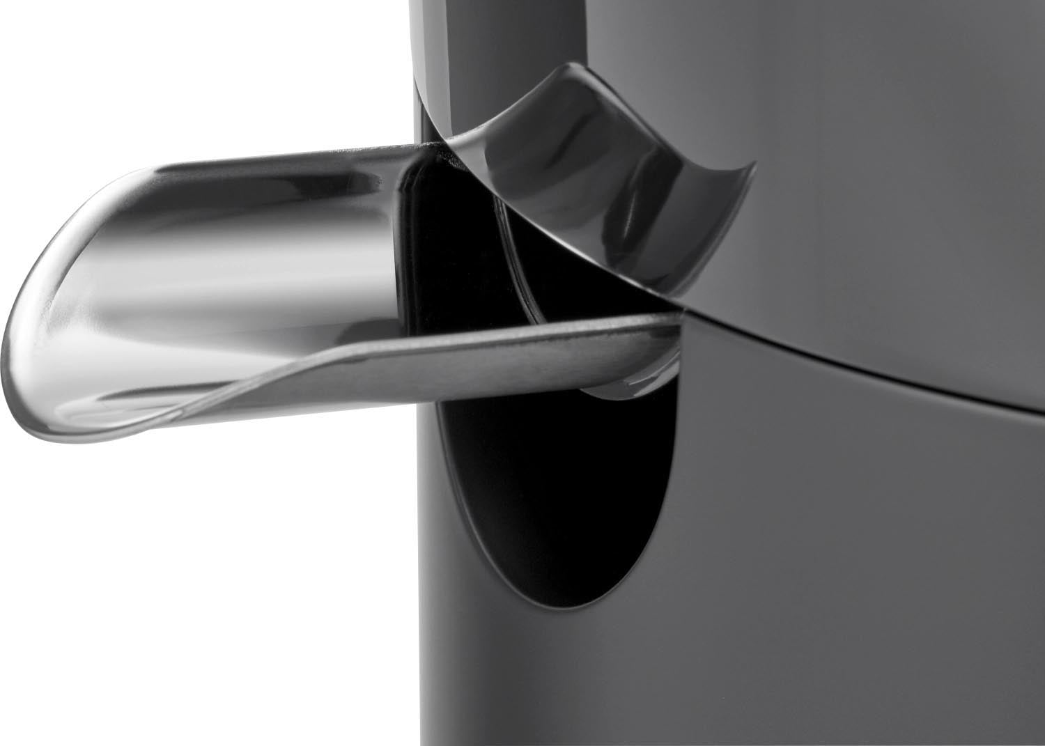 Elegante schwarze Zitruspresse von Zwilling, ideal für frischen Saft. Kompakt, leistungsstark und einfach zu reinigen.