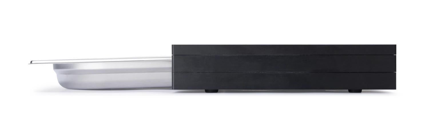 Hochwertiges Holz-Schneidebrett mit integrierter Schublade, ideal für die Küche. Masse: 39x27x5cm, Marke: Continenta, Modell Duracore.