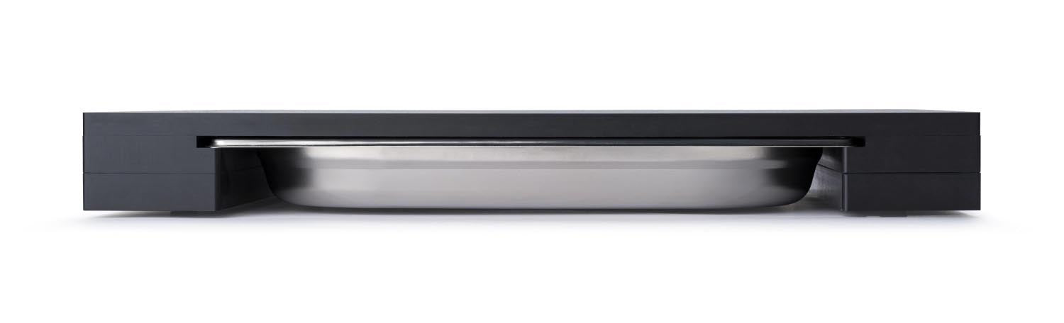 Praktisches Schneidebrett aus Holz mit Schublade, Masse 48x32.5x5cm, ideal für effizientes Arbeiten und Ordnung in der Küche.