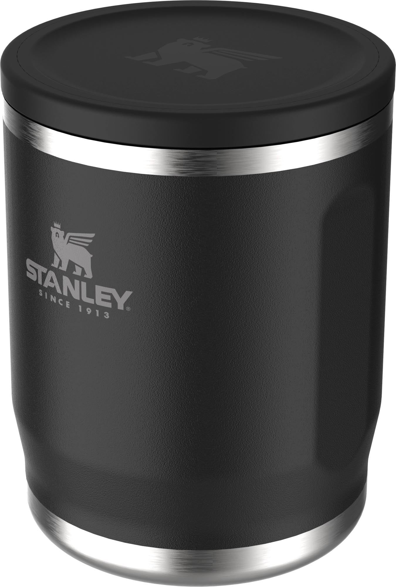 Der Stanley Adventure To-Go Food Jar 0.53l in Schwarz hält Speisen warm oder kalt, ideal für unterwegs, robust und auslaufsicher.