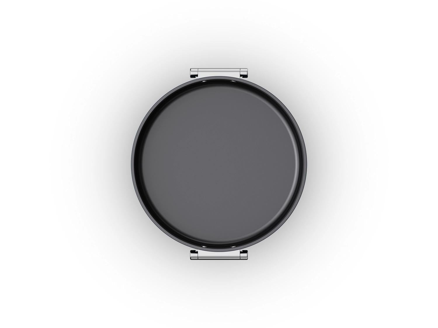 Kompakter Schmortopf mit innovativen klappbaren Griffen, perfekt für vielseitiges Kochen und platzsparende Aufbewahrung.