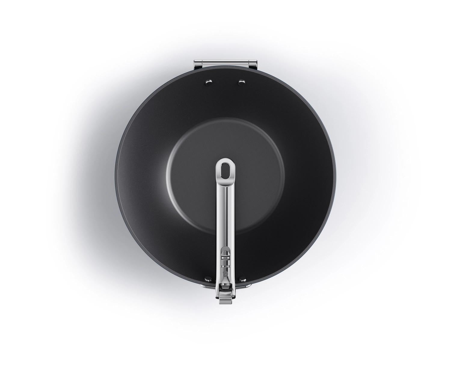 Praktischer 32 cm Wok von Joseph Joseph mit innovativen klappbaren Griffen, perfekt für modernes Kochen und platzsparende Aufbewahrung.