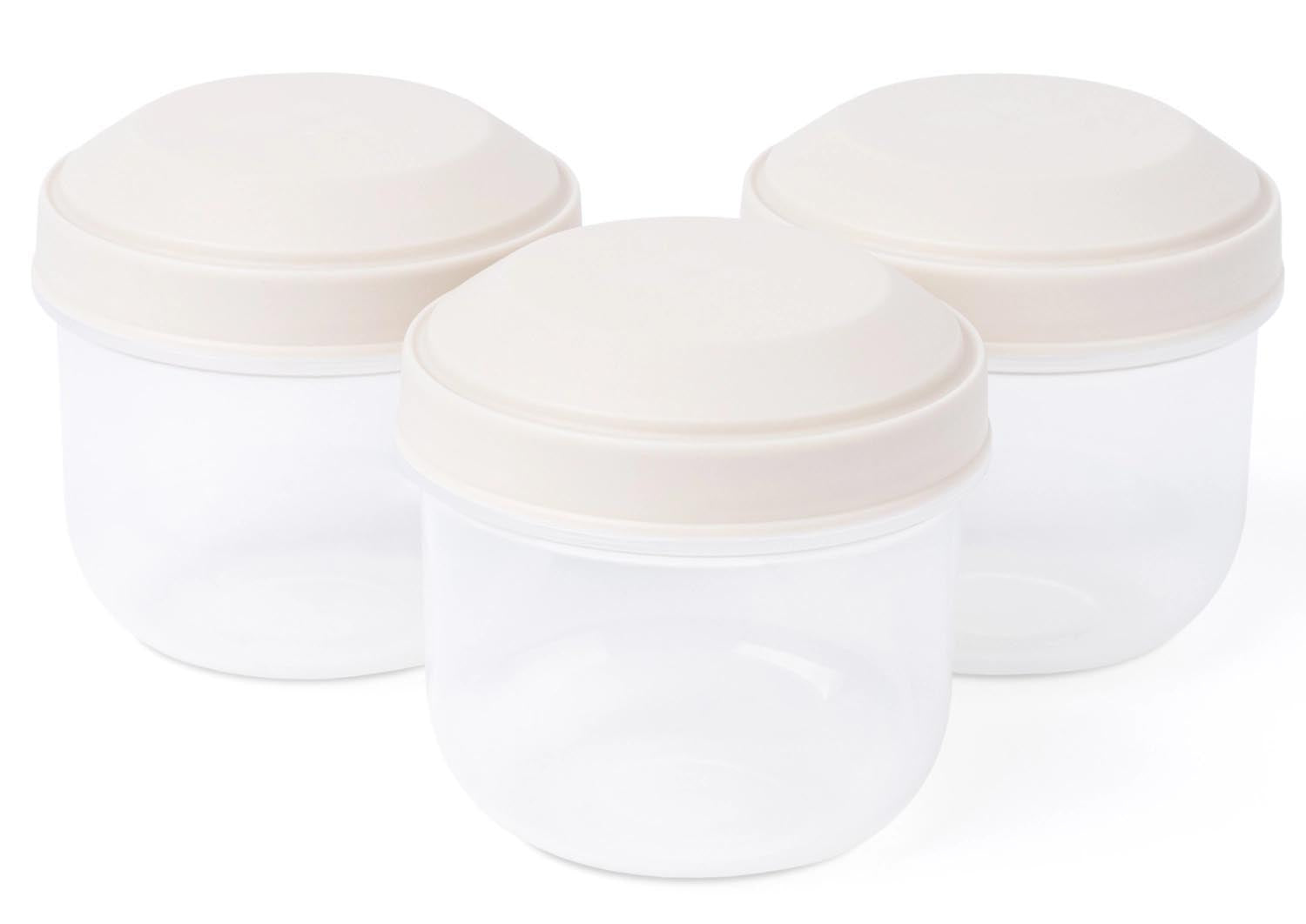 3er Set Rikko Snackbox PP oat in Transparent präsentiert im Onlineshop von KAQTU Design AG. Aufbewahrungsbehälter ist von Amuse