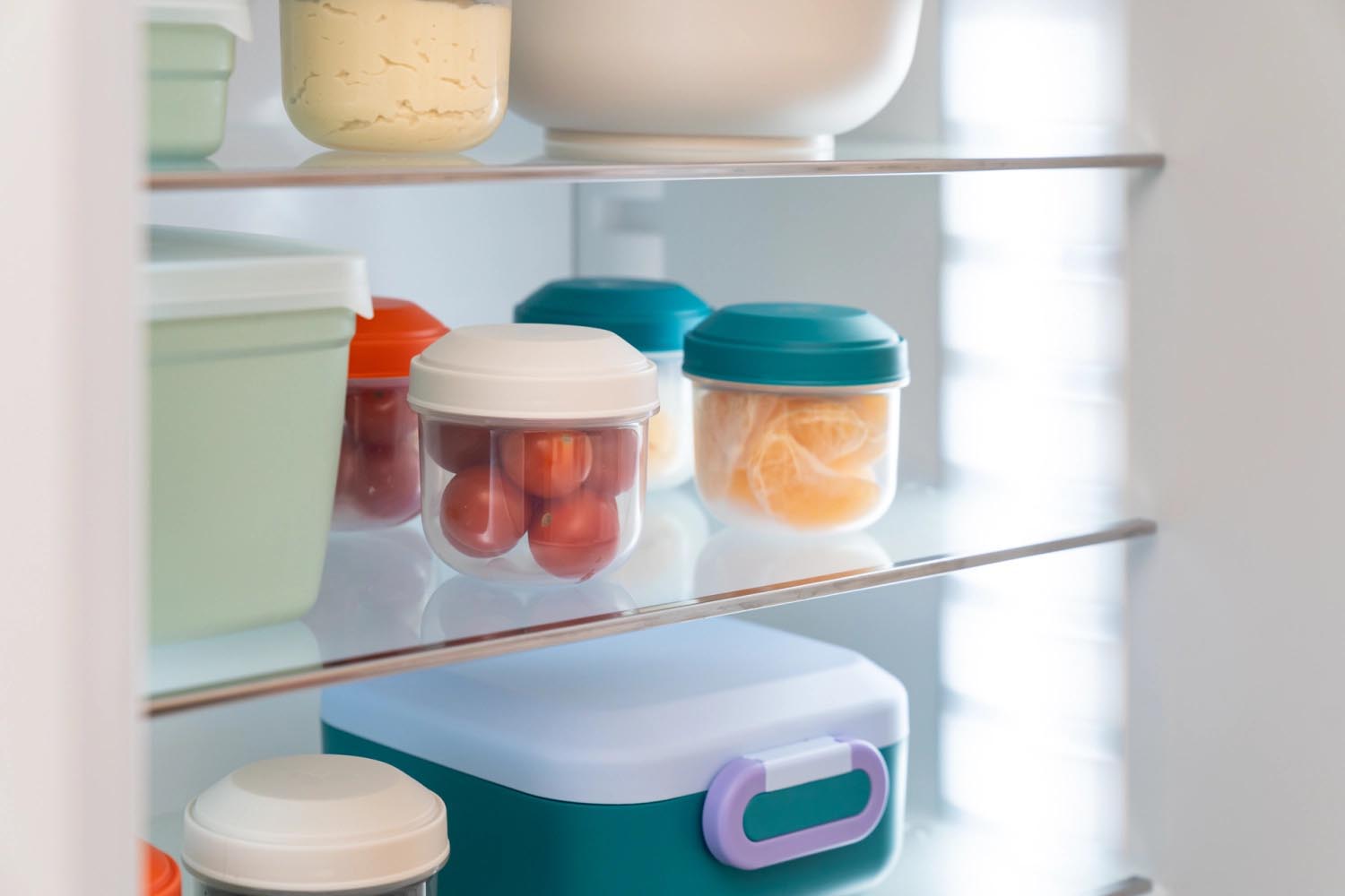 Praktisches 3er Set Snackboxen aus PP in Oat von Amuse, ideal für unterwegs, umweltfreundlich und perfekt für den täglichen Gebrauch.