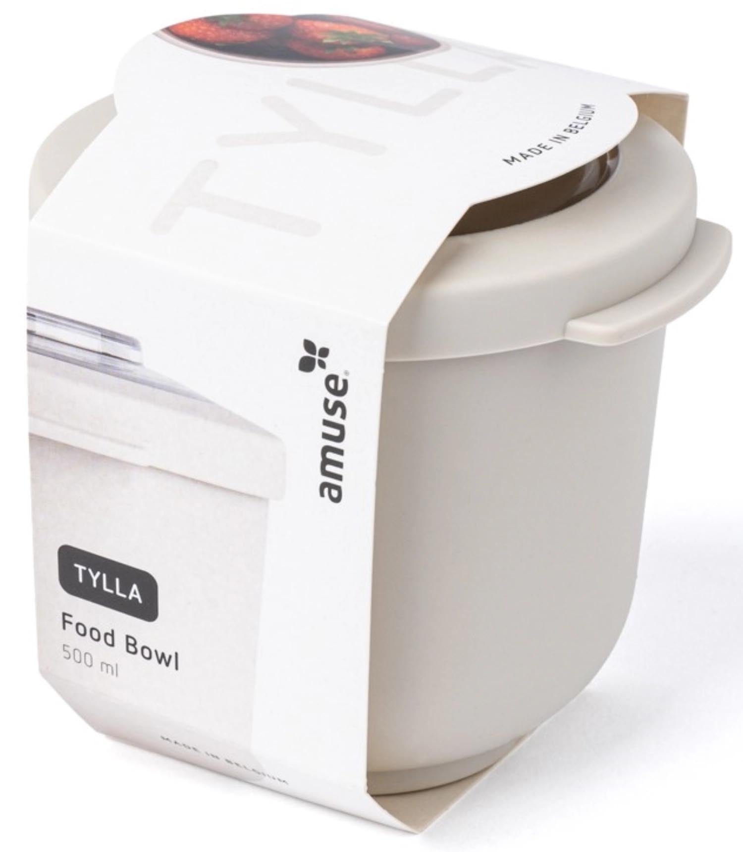 Tylla Bowl 500ml aus PP in Oat-Farbe, ideal für Lunchboxen, leicht und langlebig, perfektes Design für unterwegs von Amuse.
