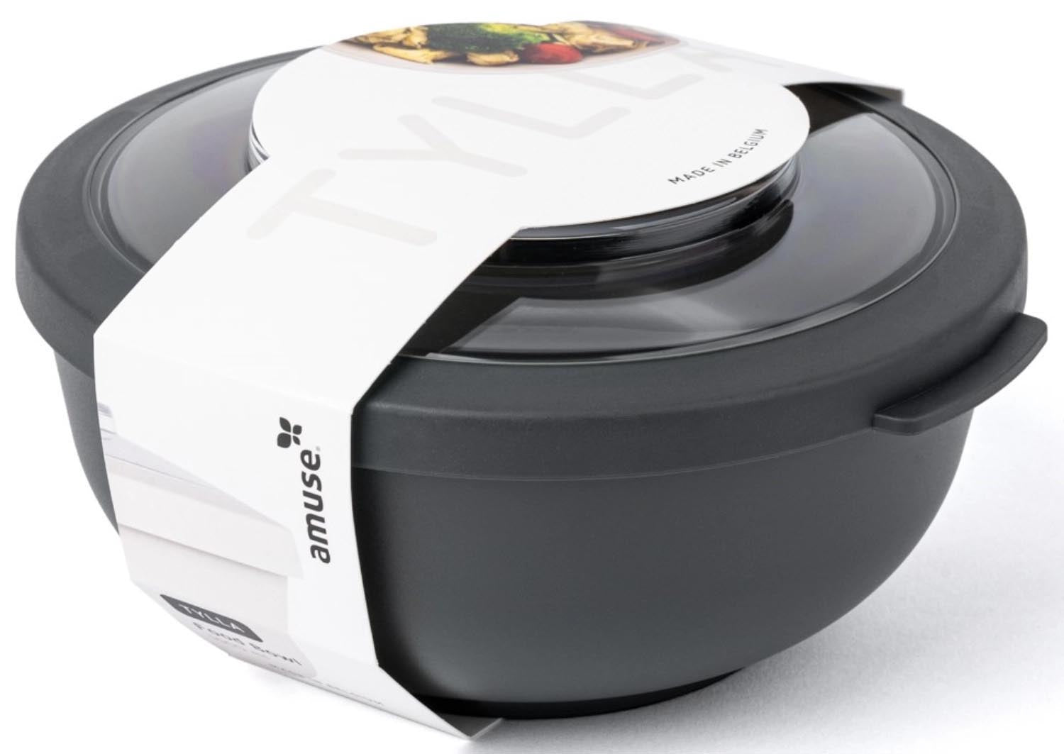 Die Tylla Bowl 1000ml in Charcoal von Amuse ist eine stilvolle, langlebige Schale aus PP, ideal für vielseitige Anwendungen.