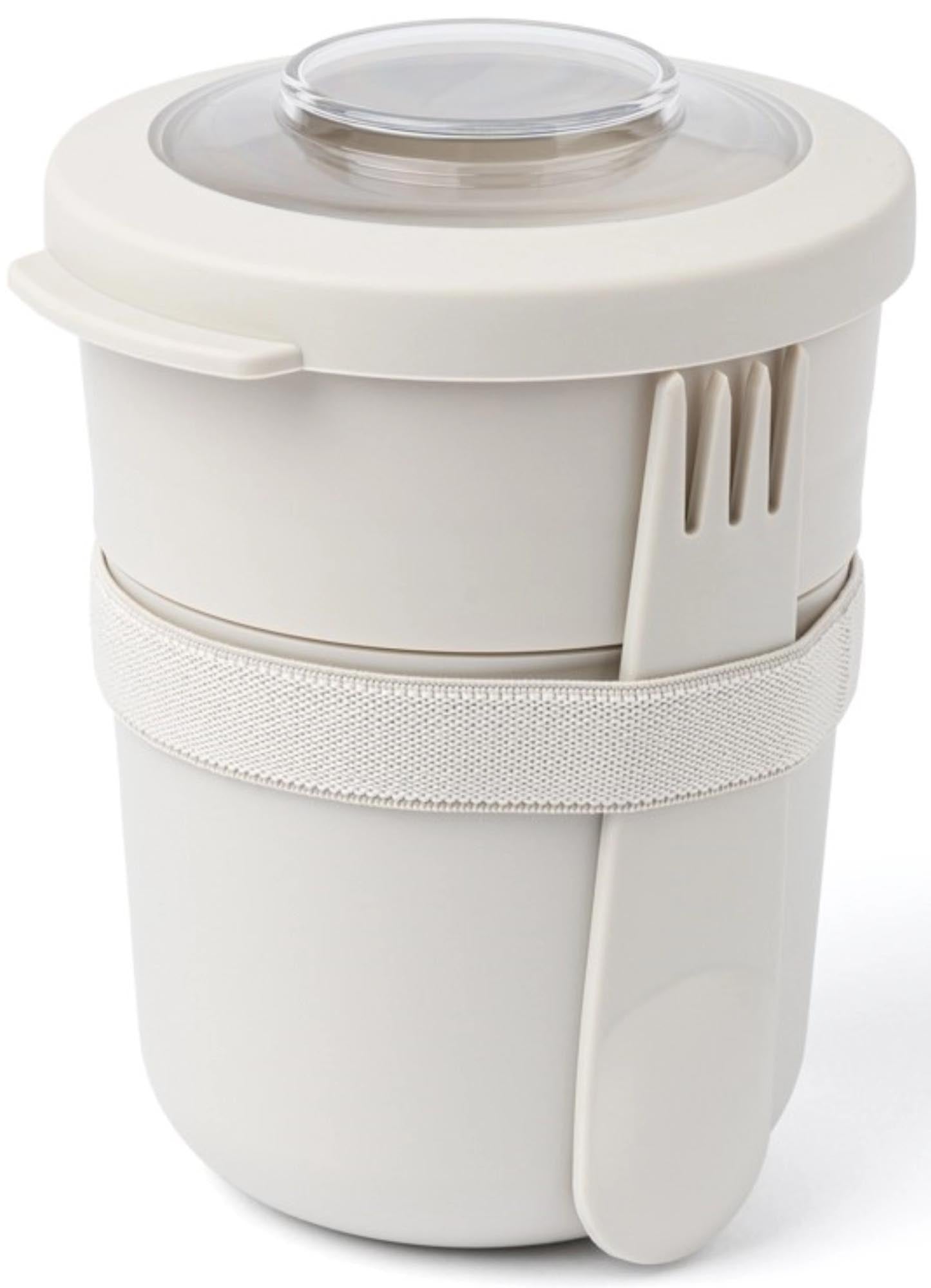 Tylla Bowl Duo 450ml+150ml PP oat in Weiss präsentiert im Onlineshop von KAQTU Design AG. Aufbewahrungsbehälter ist von Amuse