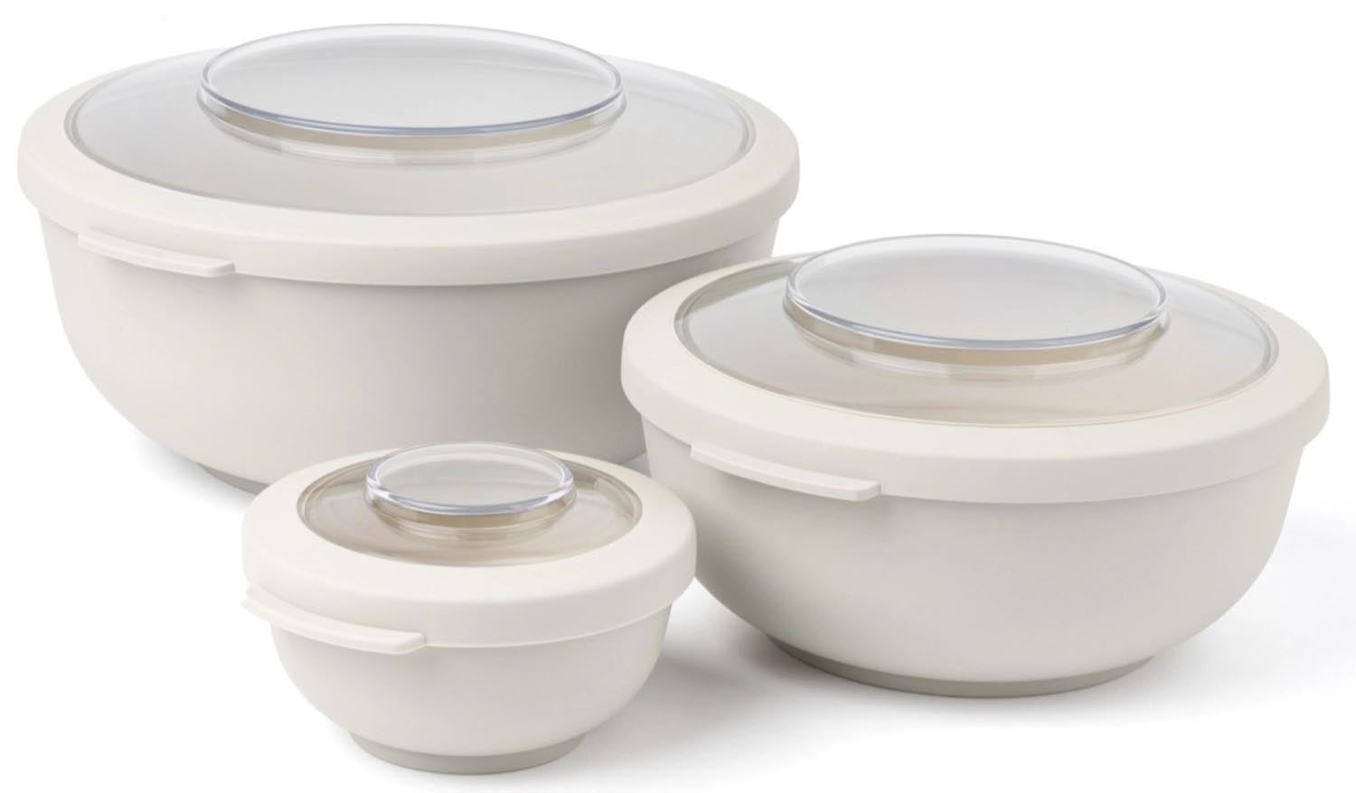 Praktisches 3-teiliges Set Tylla Schalen in stilvollem Charcoal, perfekt für die Aufbewahrung und Portionierung von Speisen in verschiedenen Größen.