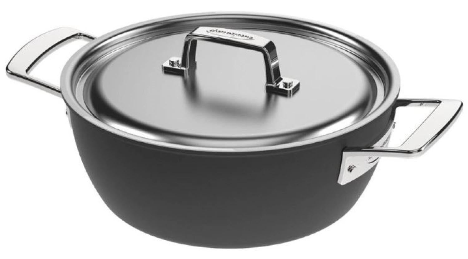 Black 5 Schmortopf 24cm in Schwarz präsentiert im Onlineshop von KAQTU Design AG. Pfanne/Topf ist von Demeyere