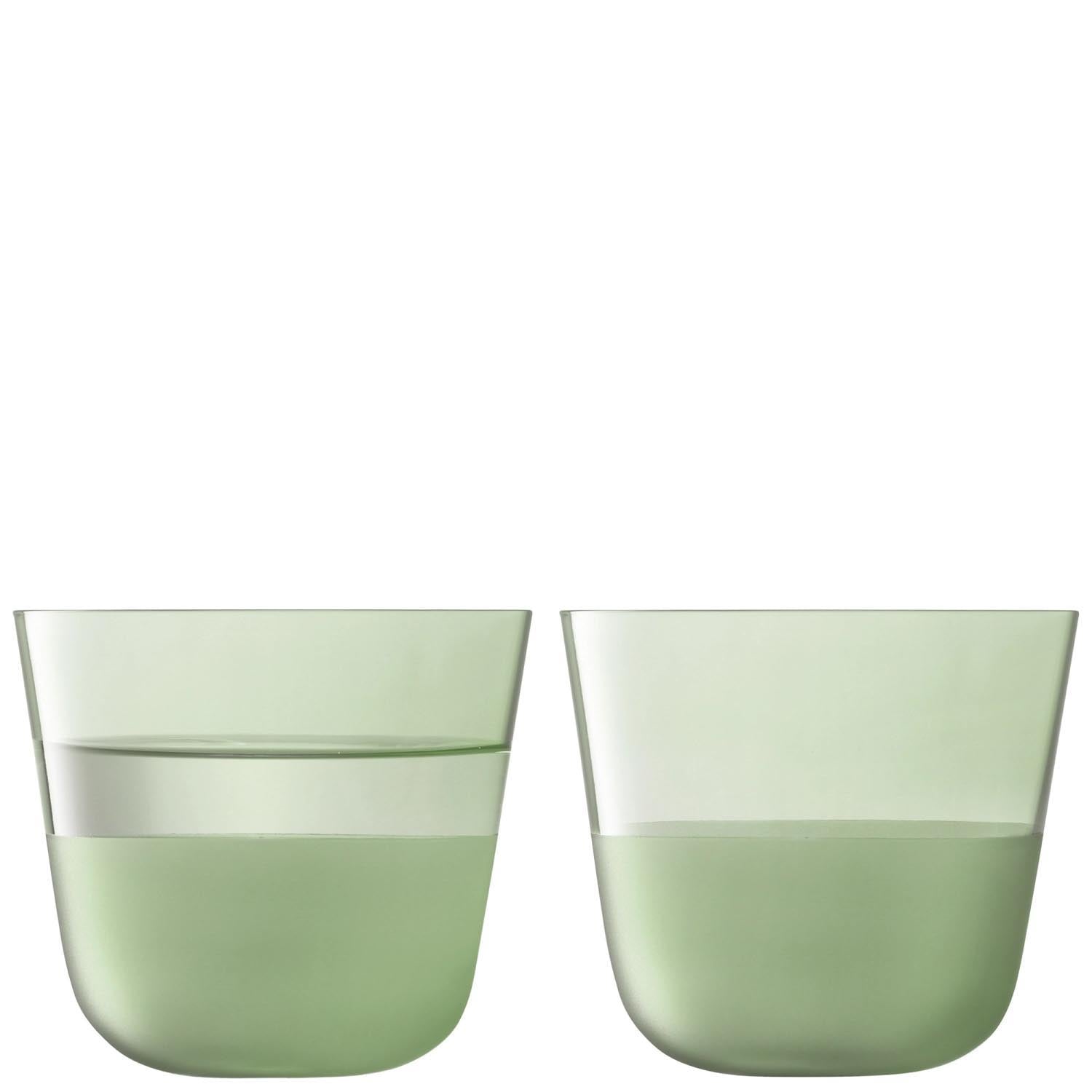 2er Set Arc Contrast Trinkbecher 260ml moss in Grün präsentiert im Onlineshop von KAQTU Design AG. Glas ist von LSA