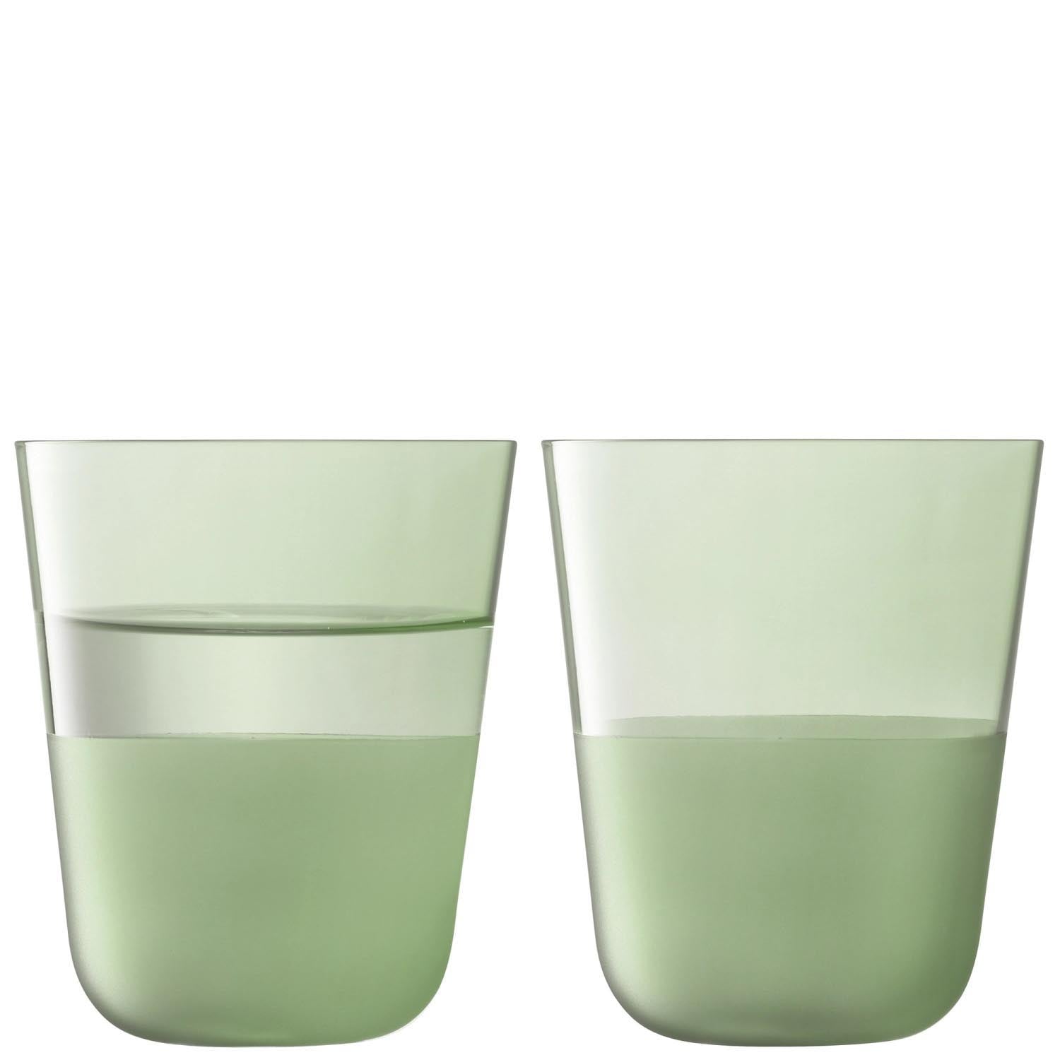 2er Set Arc Contrast Trinkbecher 380ml moss in Grün präsentiert im Onlineshop von KAQTU Design AG. Glas ist von LSA