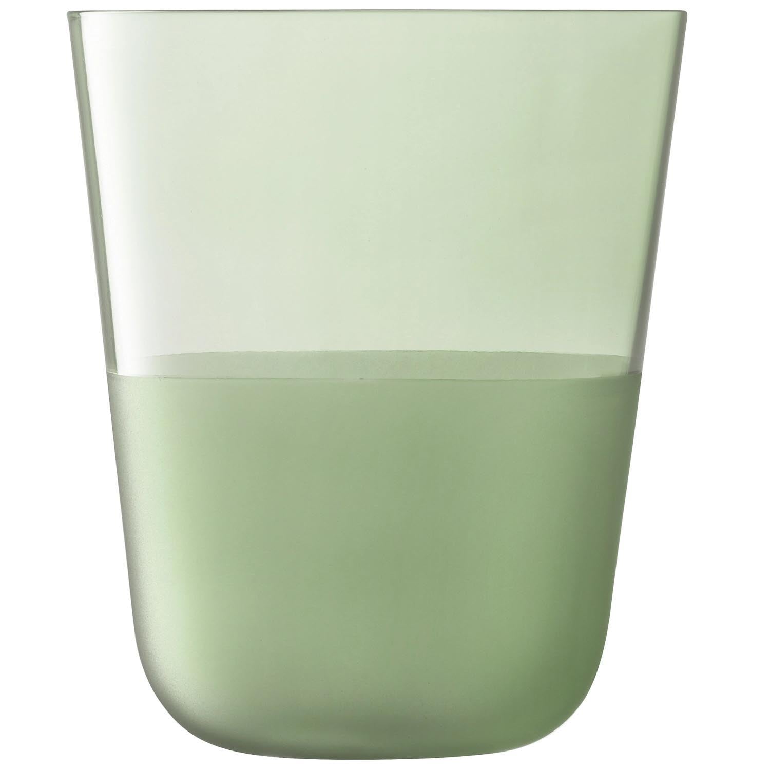 Elegantes 2er Set Trinkbecher (380ml) von LSA in der Farbe Moss, ideal für stilvolles Servieren von Getränken.