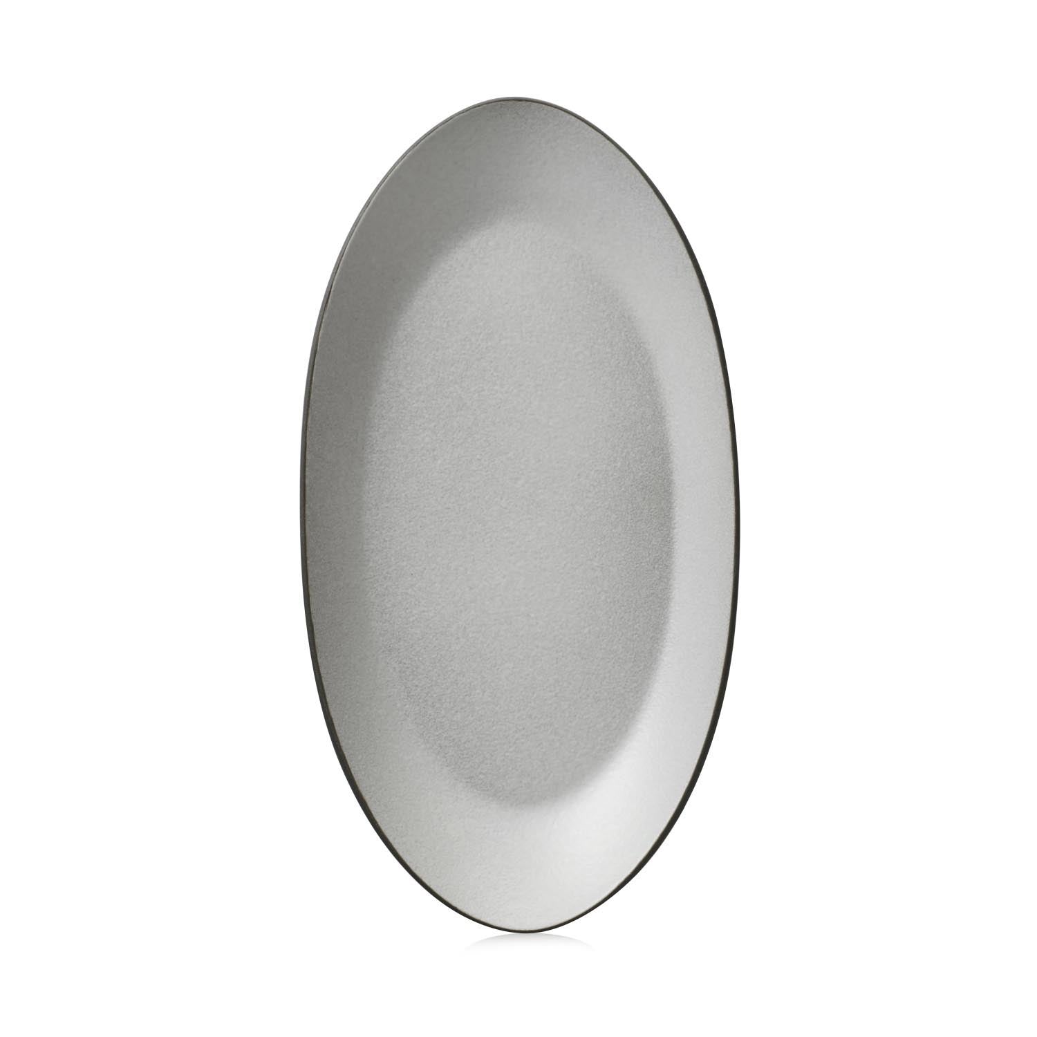 Equinoxe Teller oval L24cm B13cm pfeffer in Silber präsentiert im Onlineshop von KAQTU Design AG. Teller ist von Revol
