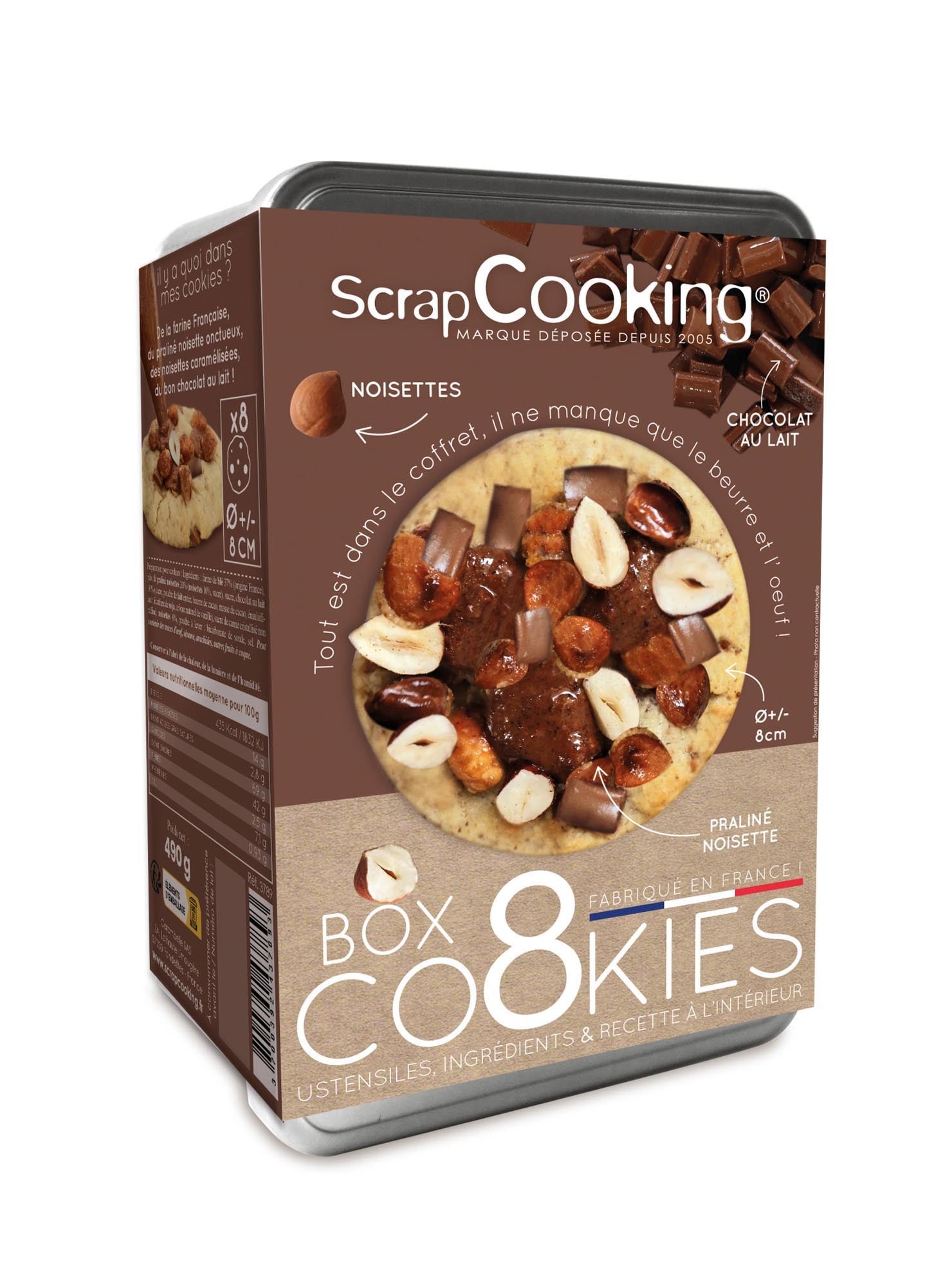 Backmischung Cookies Milchschokolade Haselnuss Praline Paste in Braun präsentiert im Onlineshop von KAQTU Design AG. Lebensmittel ist von Scrap Cooking