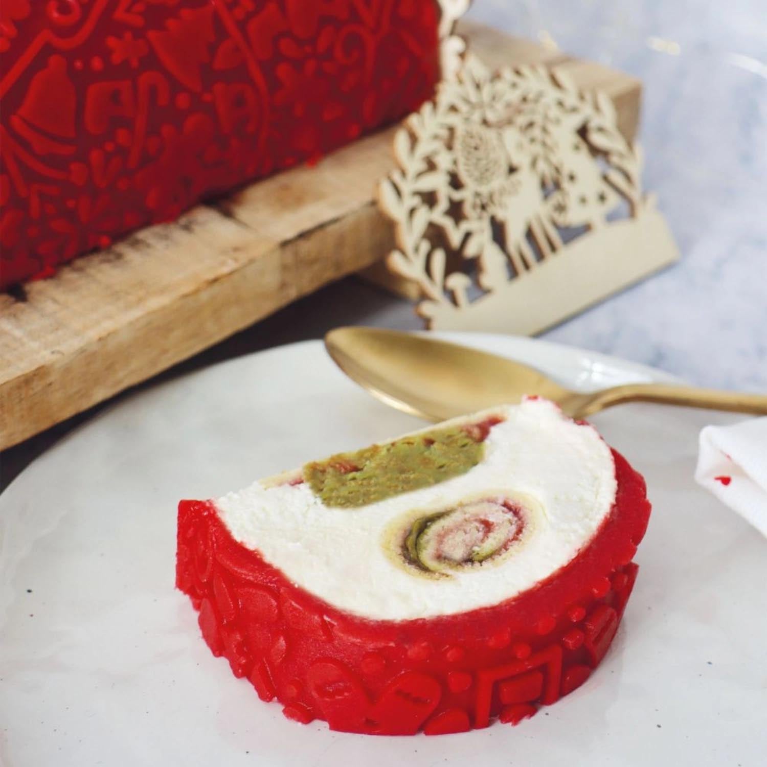 Silikonmatte 40x30cm von Scrap Cooking, perfekt für weihnachtliche Rouladen, antihaftend, langlebig und leicht zu reinigen.