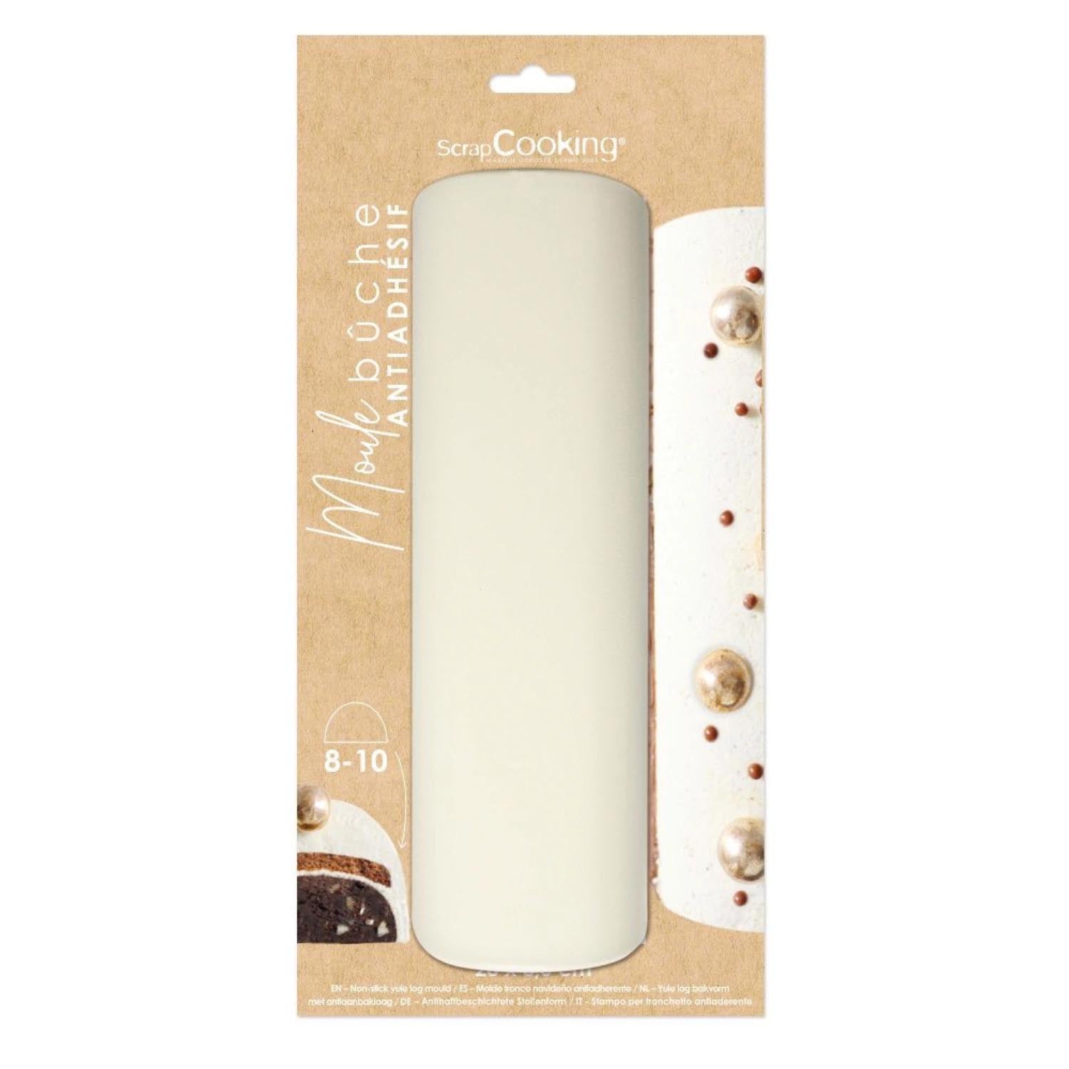 Backform Bûche Antihaftbeschichtung in Weiss präsentiert im Onlineshop von KAQTU Design AG. Backform / Backblech ist von Scrap Cooking