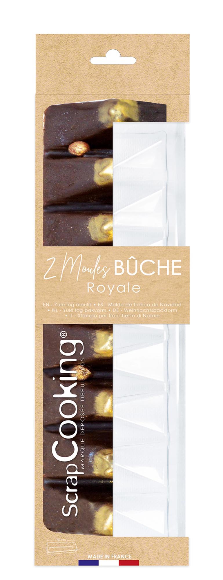 2er Set Bûche Royale in Weiss präsentiert im Onlineshop von KAQTU Design AG. Backform / Backblech ist von Scrap Cooking