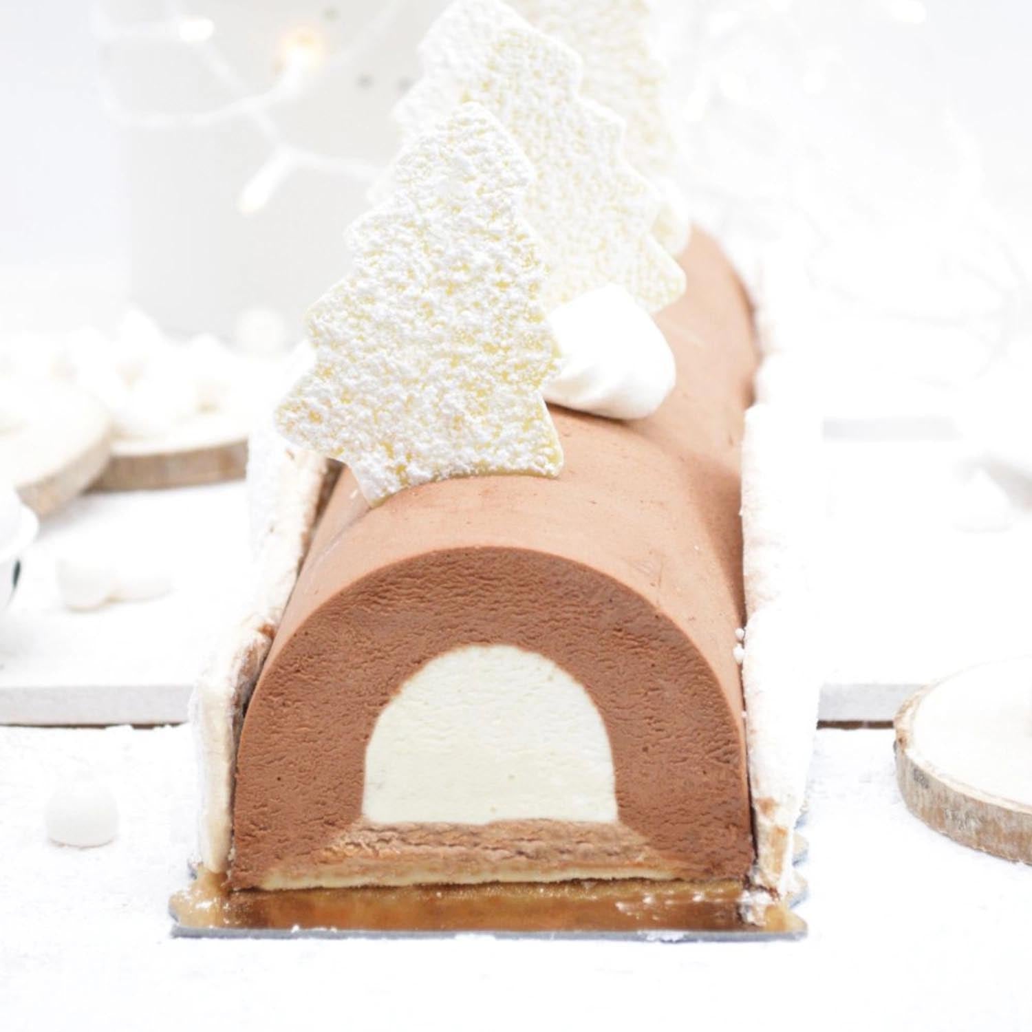 Set aus 2 Bûche-Formen von Scrap Cooking, inklusive Innenform, perfekt für kreative und originelle Dessertkreationen.