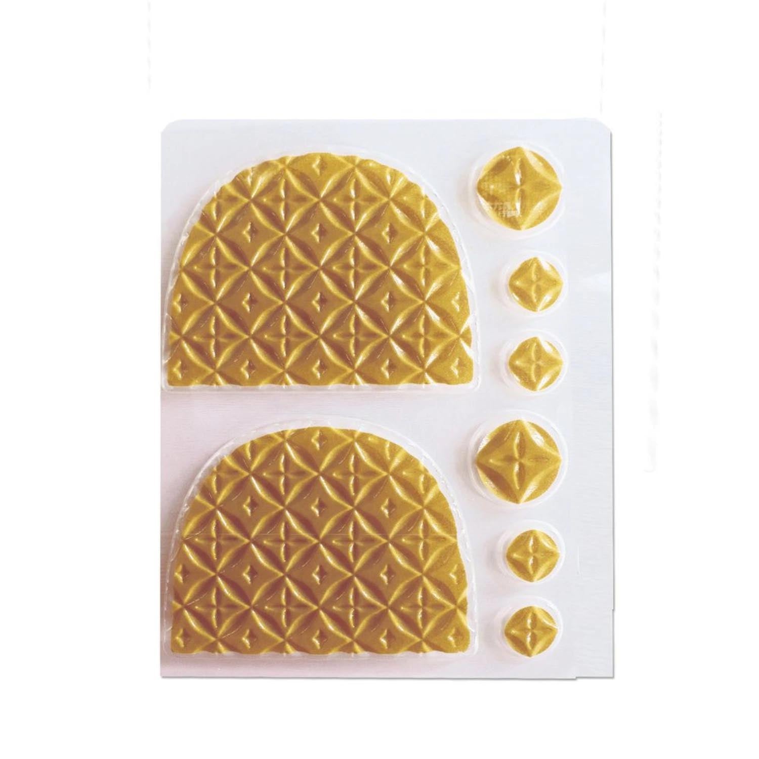 Goldene Endkappe für Rouladen mit Schokogeschmack, ideal für kreative Backprojekte und edle Präsentationen von Scrap Cooking.