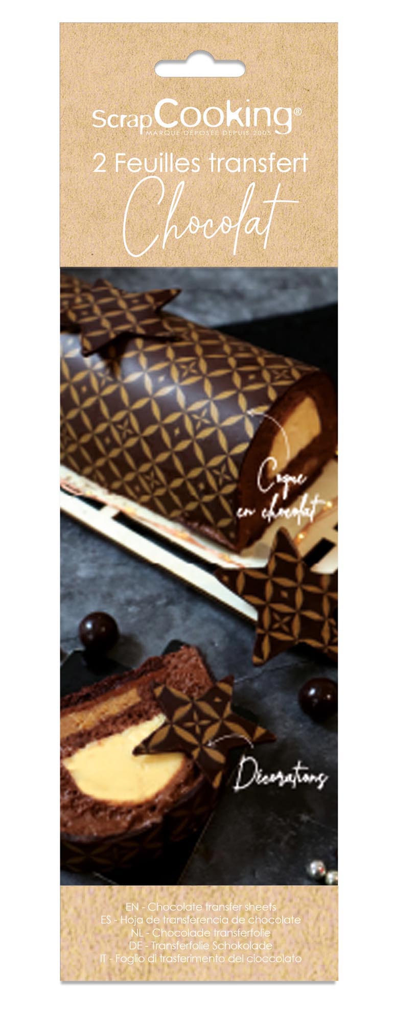2er Set Transferbögen Couture Schokogeschmack gold in Braun präsentiert im Onlineshop von KAQTU Design AG. Lebensmittel ist von Scrap Cooking