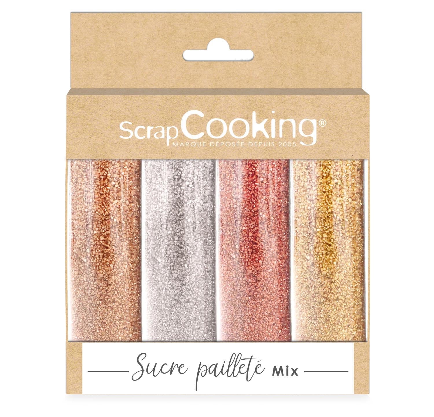Zukerdeckor irisierend gold, pink, silber, kupfer in Mehrfarbig präsentiert im Onlineshop von KAQTU Design AG. Lebensmittel ist von Scrap Cooking