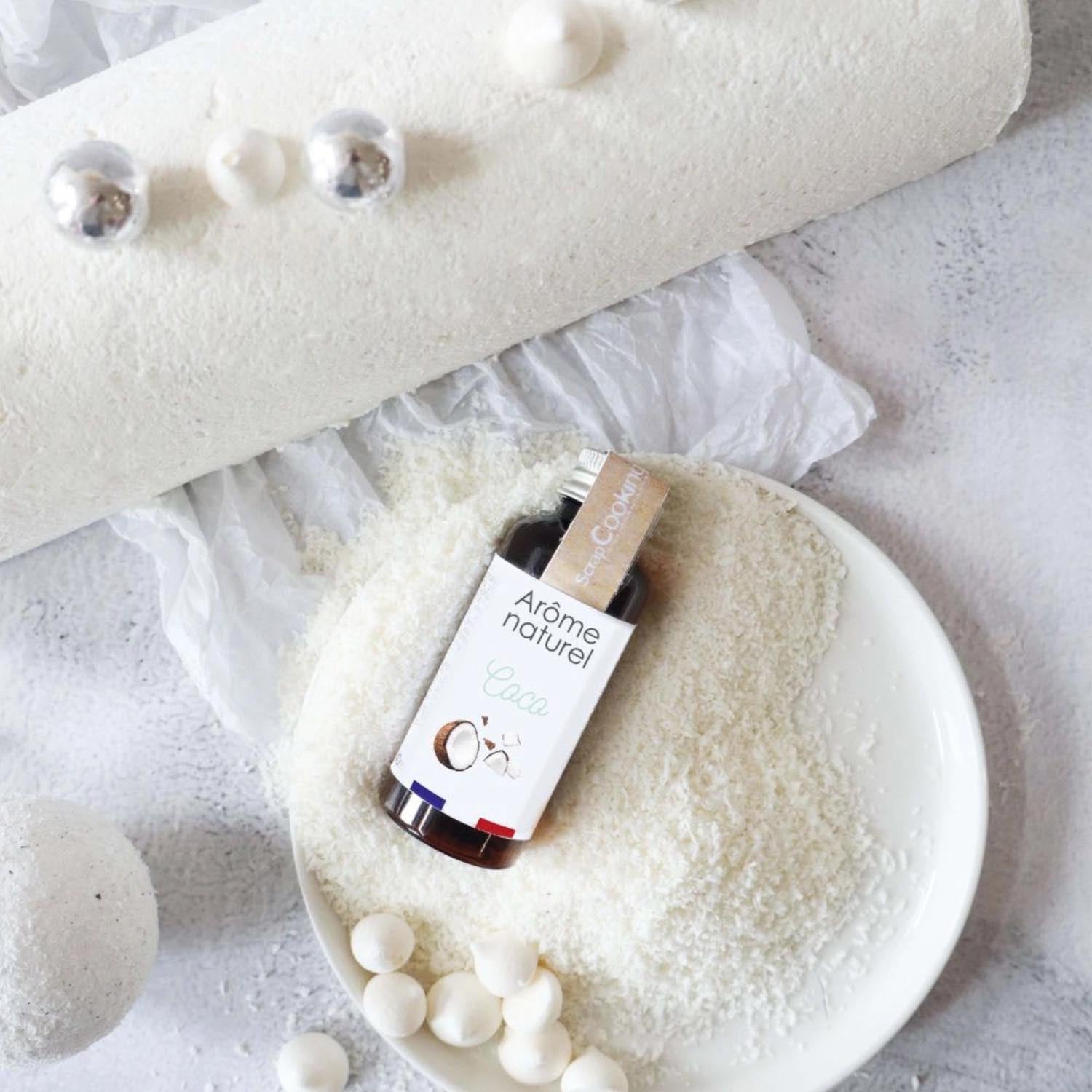 Natürliches Kokosaroma von Scrap Cooking, 40ml. Ideal für Desserts und Gebäck, bringt tropischen Genuss in Ihre Kreationen.