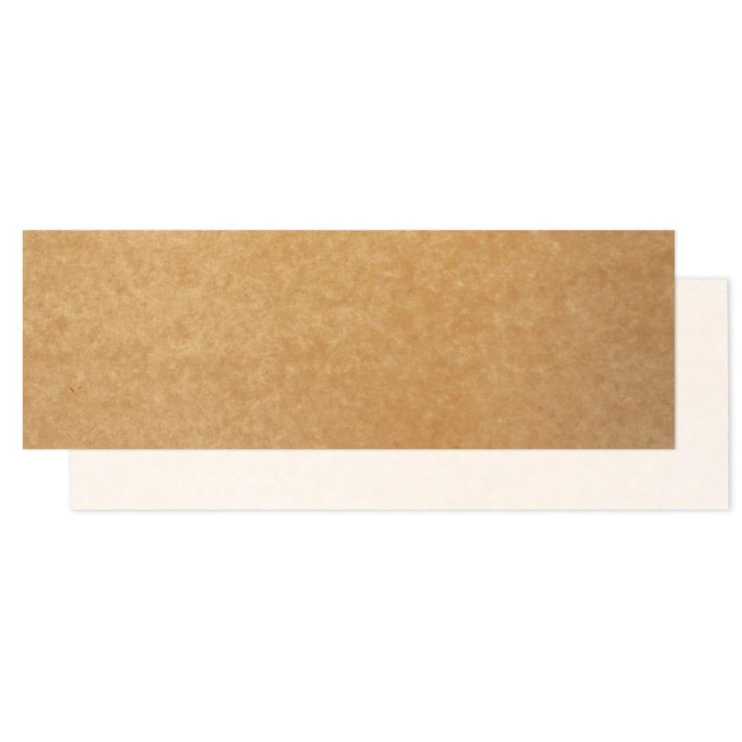 5er Set Kuchenunterlagen aus Kraftpapier, 10x30cm, ideal für stilvolle Präsentation und Transport von Backwaren. Robust und vielseitig einsetzbar.