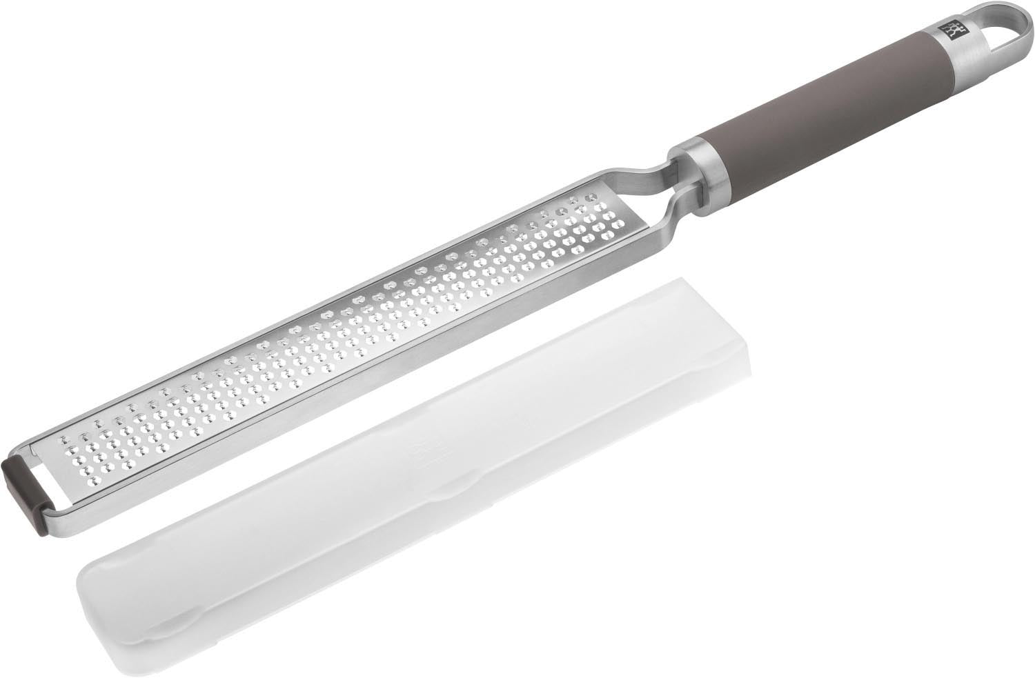 Die Zwilling Pro Reibe 38cm Zester bietet präzises Reiben für Zitrusfrüchte, Käse und Gewürze, ideal für Ihre Küche.