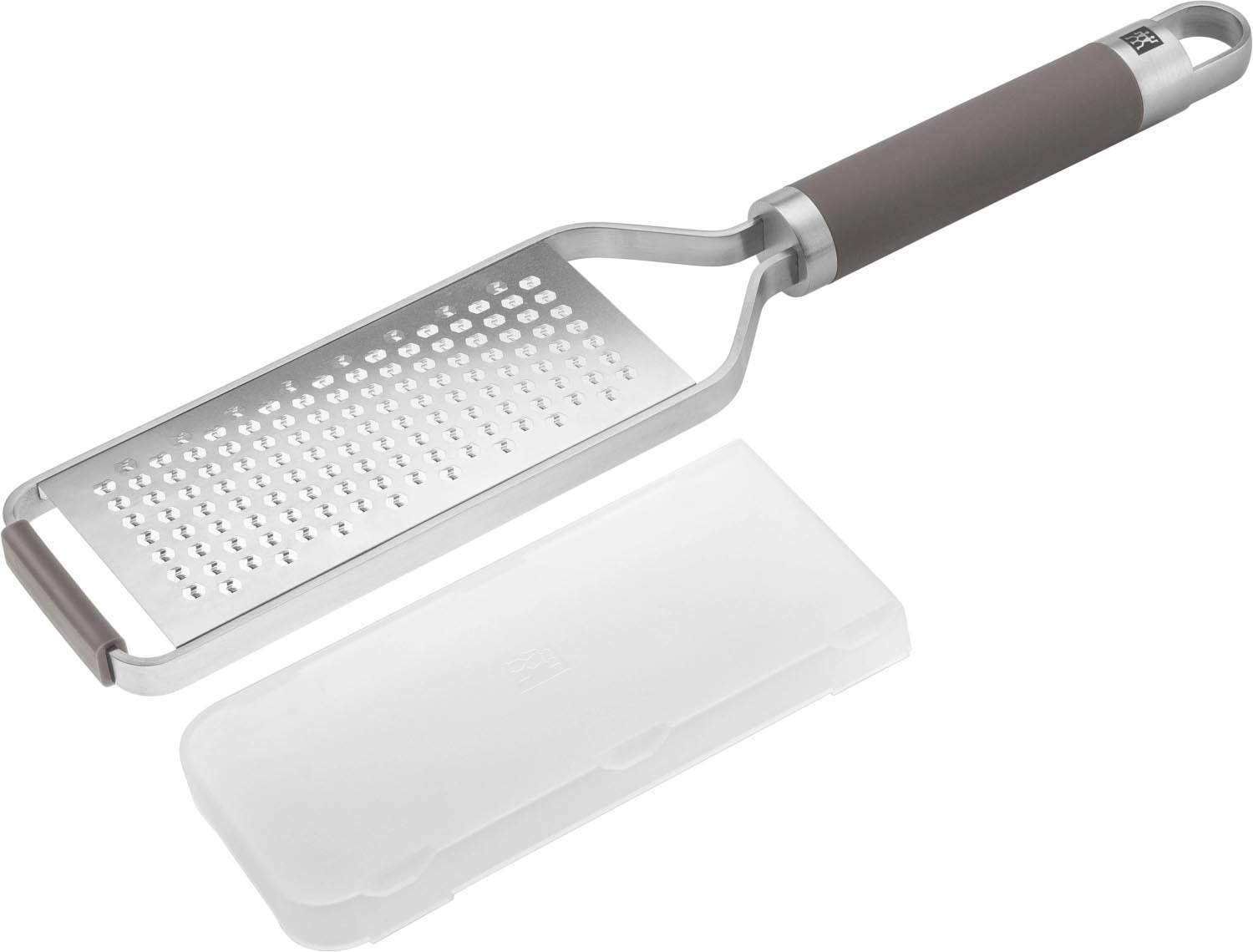Die Zwilling Pro Reibe 34cm Fein ist ideal für präzises Reiben von Zutaten, mit hochwertigem Edelstahl und ergonomischem Design.