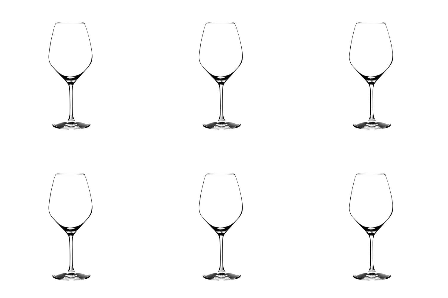 6er Set Excellence Rotweinglas 39cl in Transparent präsentiert im Onlineshop von KAQTU Design AG. Glas ist von Lehmann Glass