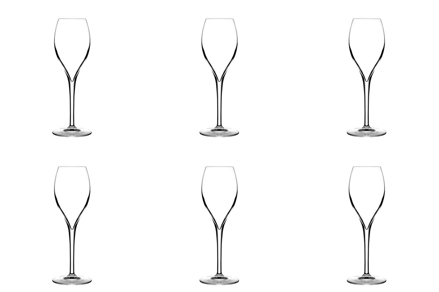 6er Set Opale Champagnerglas 16cl in Transparent präsentiert im Onlineshop von KAQTU Design AG. Glas ist von Lehmann Glass