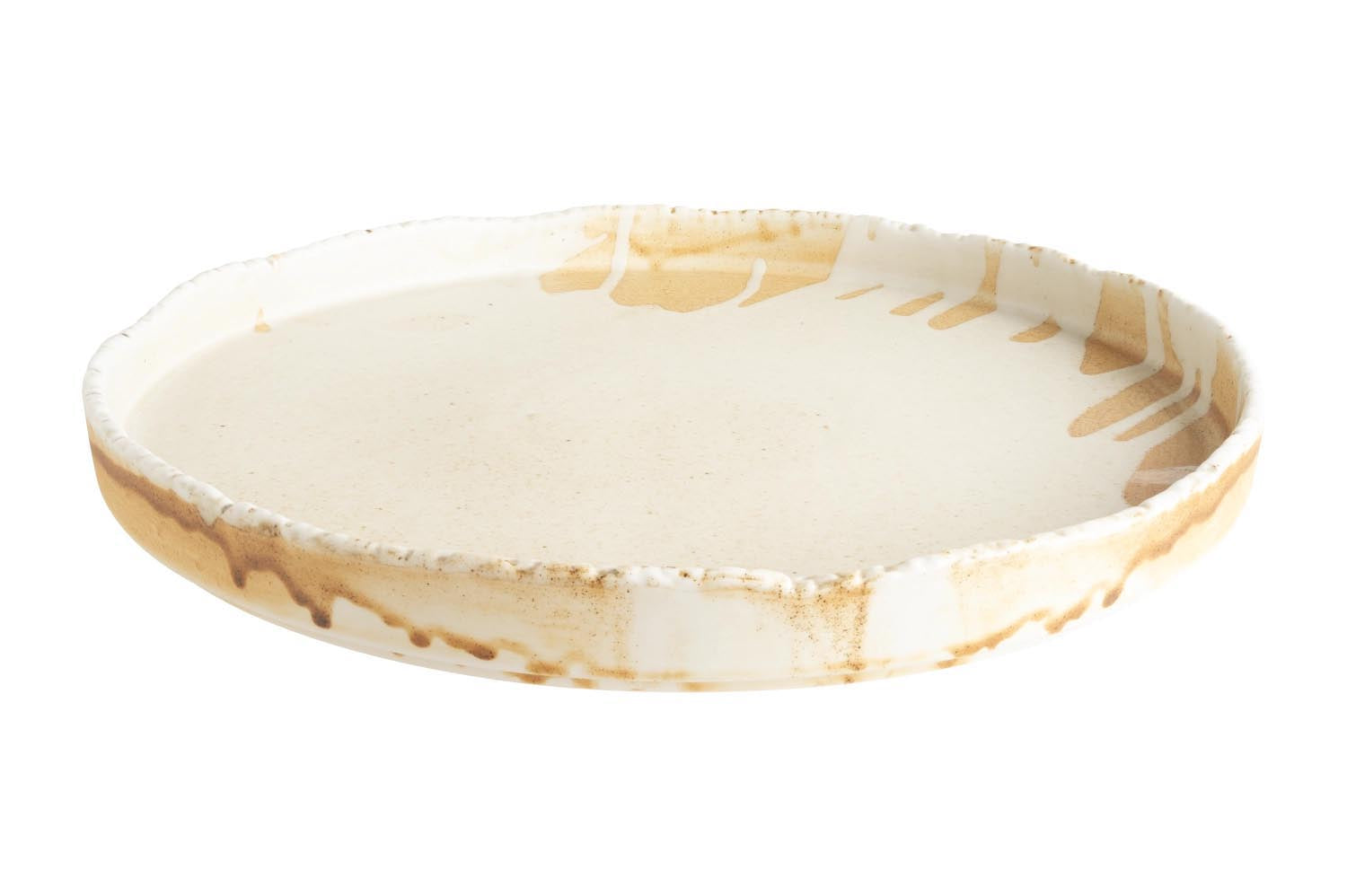 Eleganter flacher Teller Solis D28cm von Bonna, ideal für stilvolles Servieren, robust und hochwertig verarbeitet.