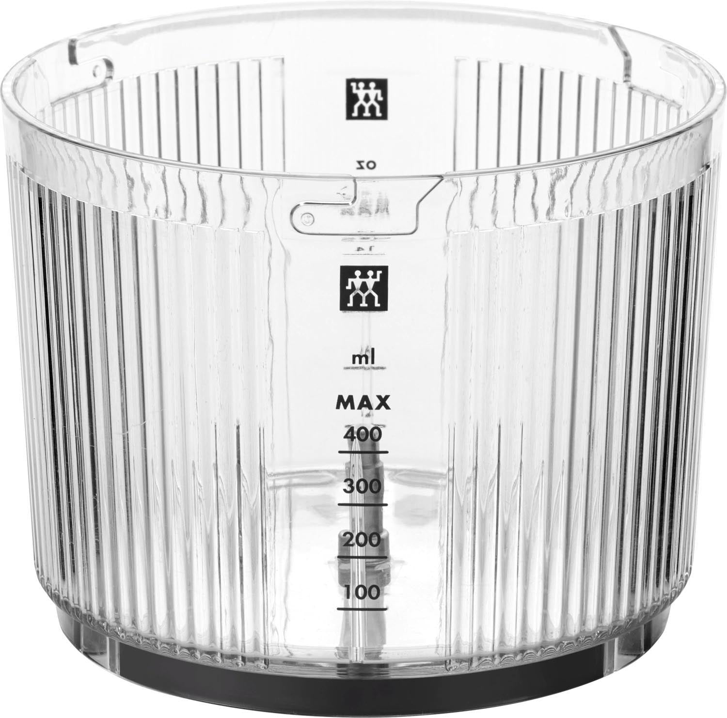 Praktischer Zwilling Enfinigy Häcksler in Weiss, perfekt für effizientes Zerkleinern von Lebensmitteln in der Küche.