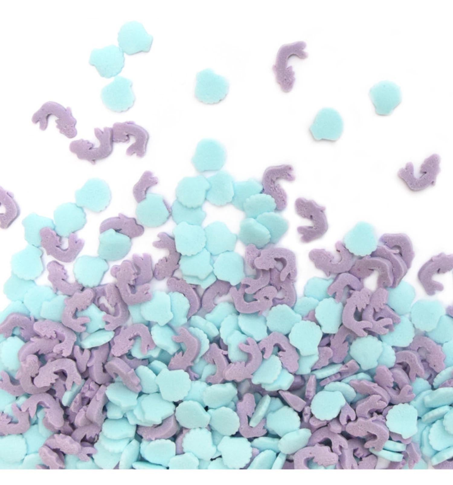 Bunte Zuckerstreusel im Meerjungfrauen-Stil, perfekt zum Dekorieren von Kuchen und Desserts, 55g von Scrap Cooking.