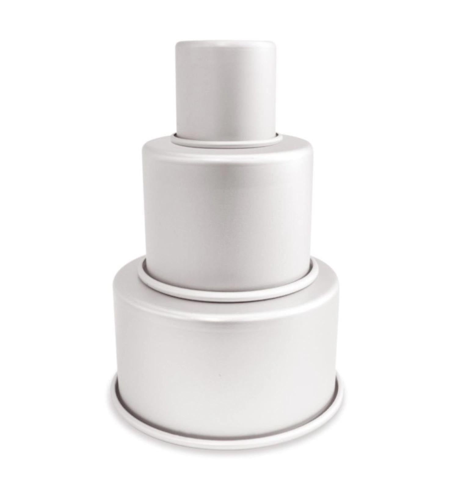 3er Set Backform Torte D10/12.5/18cm Aluminium in Silber präsentiert im Onlineshop von KAQTU Design AG. Backform / Backblech ist von Scrap Cooking