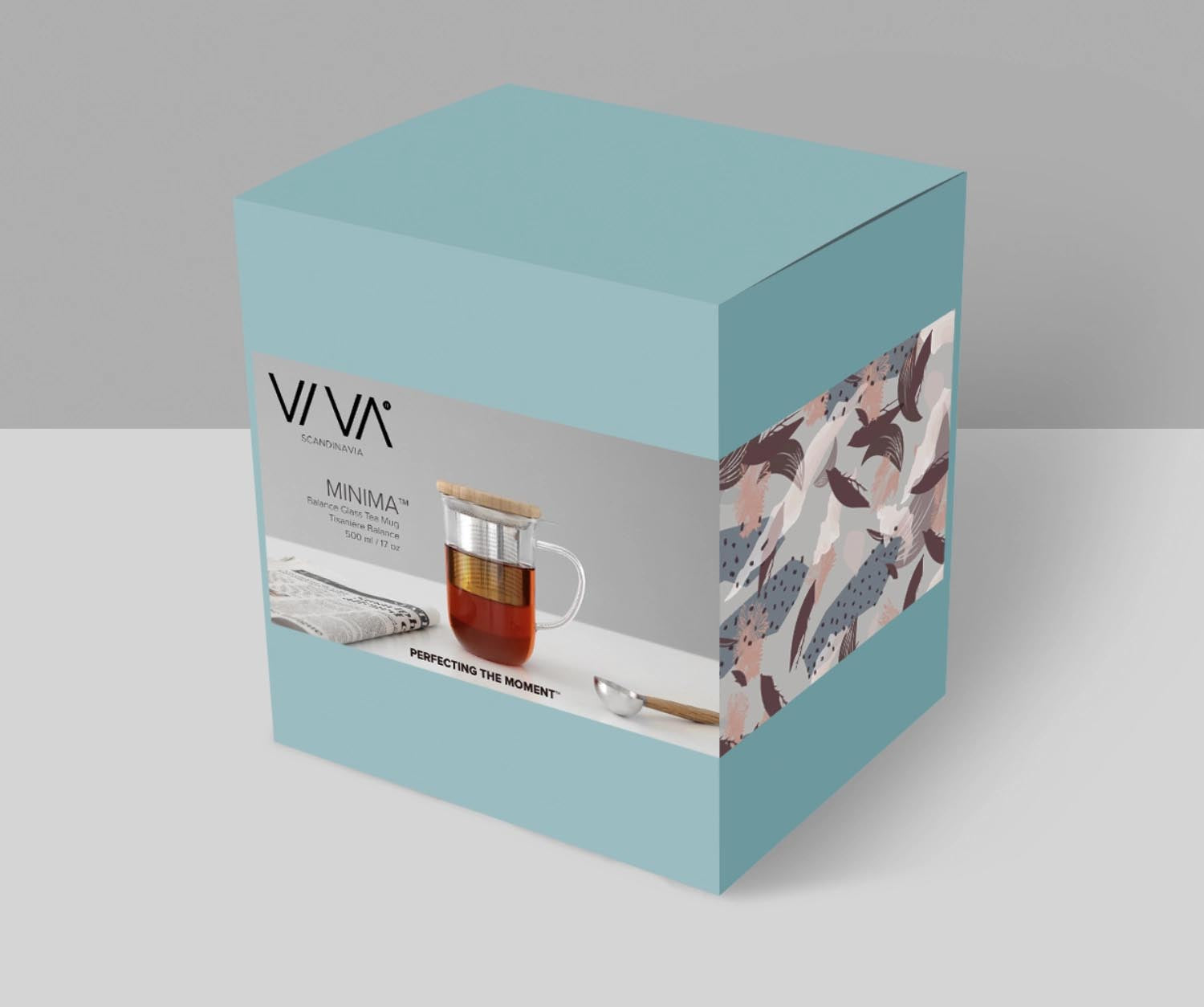 Elegante 500ml doppelwandige Tasse mit Infuser von Viva, hält Getränke warm, perfekt für stilvollen und modernen Teegenuss.