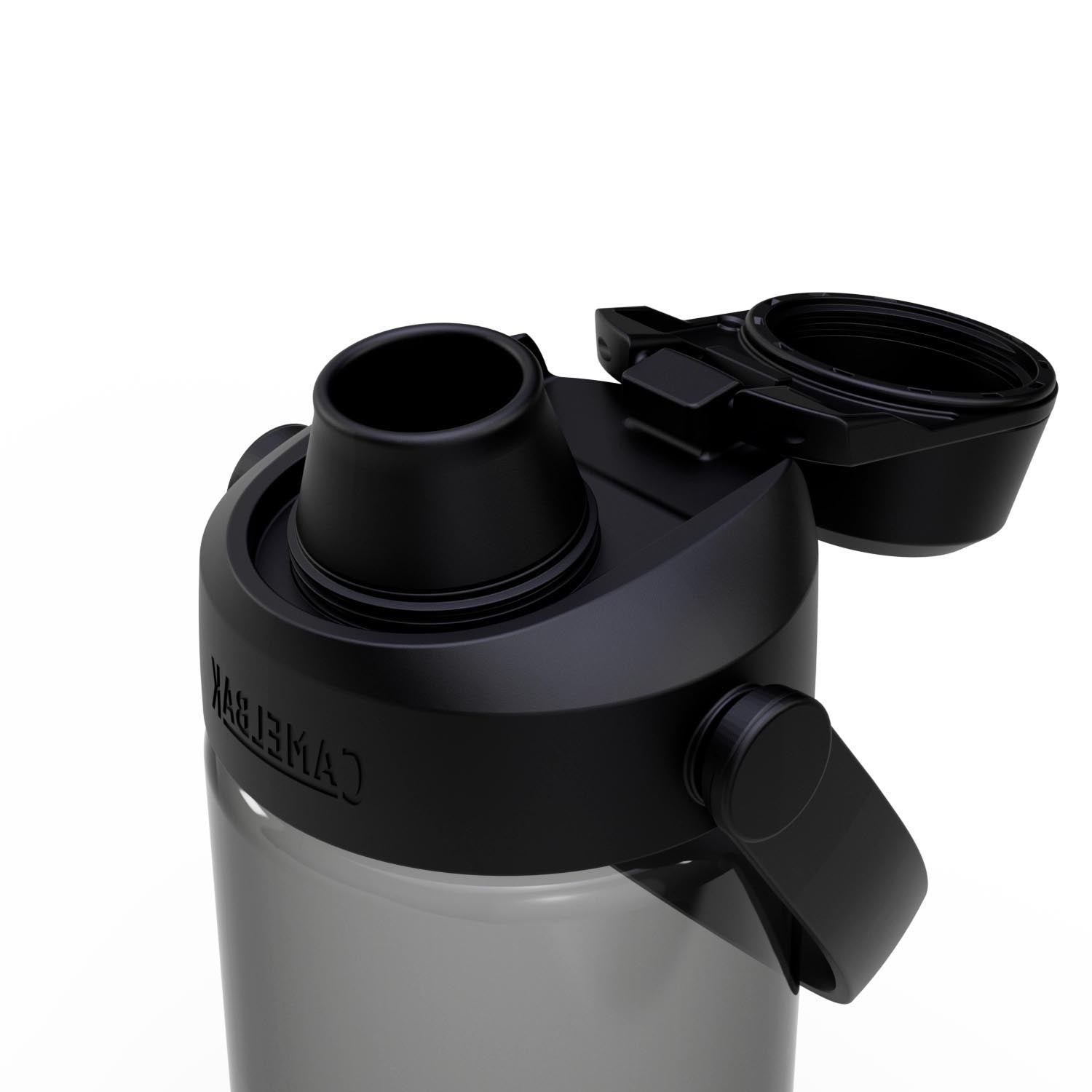 Die Camelbak Thrive Chug 0.6l Charcoal ist eine robuste Trinkflasche mit innovativem Chug-Verschluss, ideal für unterwegs und den Alltag.