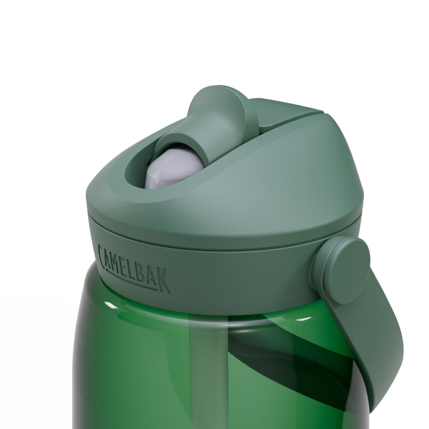 Die CamelBak Thrive Flip Straw 1.0L in Forest Green ist eine stilvolle Trinkflasche mit innovativem Flip-Strohhalm für unterwegs.
