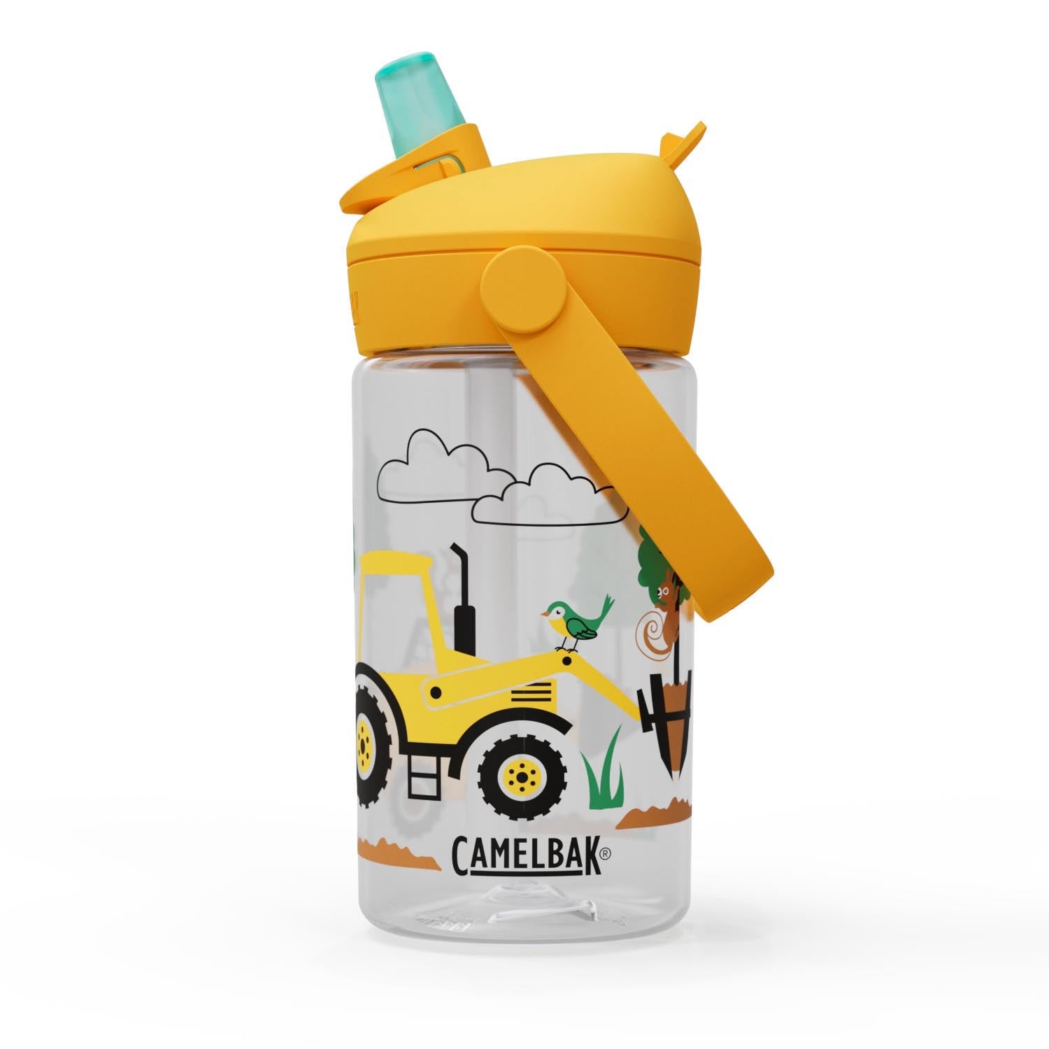 Thrive Flip Straw Kids 0.4l tractors and trees in Mehrfarbig präsentiert im Onlineshop von KAQTU Design AG. Trinkflasche ist von Camelbak