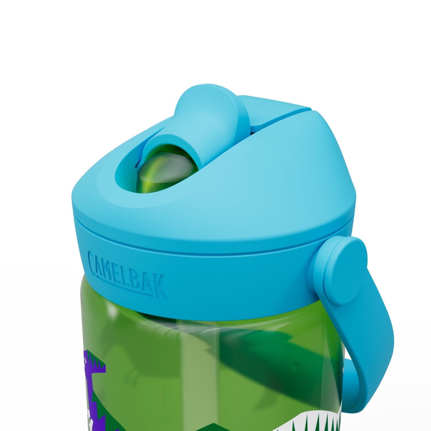Die Camelbak Thrive Flip Straw Kids 0.4l Flasche mit Dino-Design ist ideal für Kinder. Robust, auslaufsicher und einfach zu nutzen.