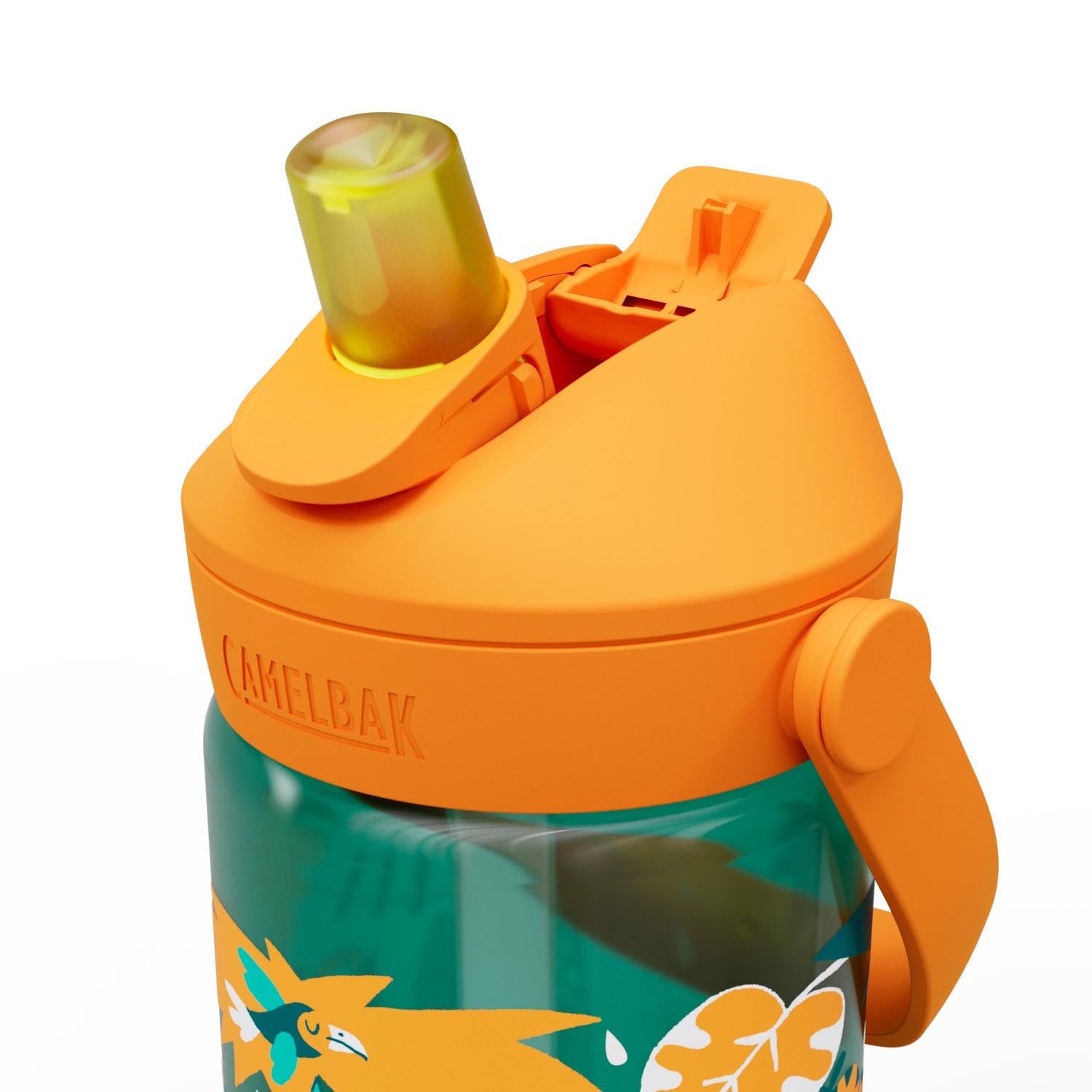 Die CamelBak Kinderflasche 0.4l mit Dschungelmotiv ist auslaufsicher, robust und perfekt für den Alltag kleiner Abenteurer.