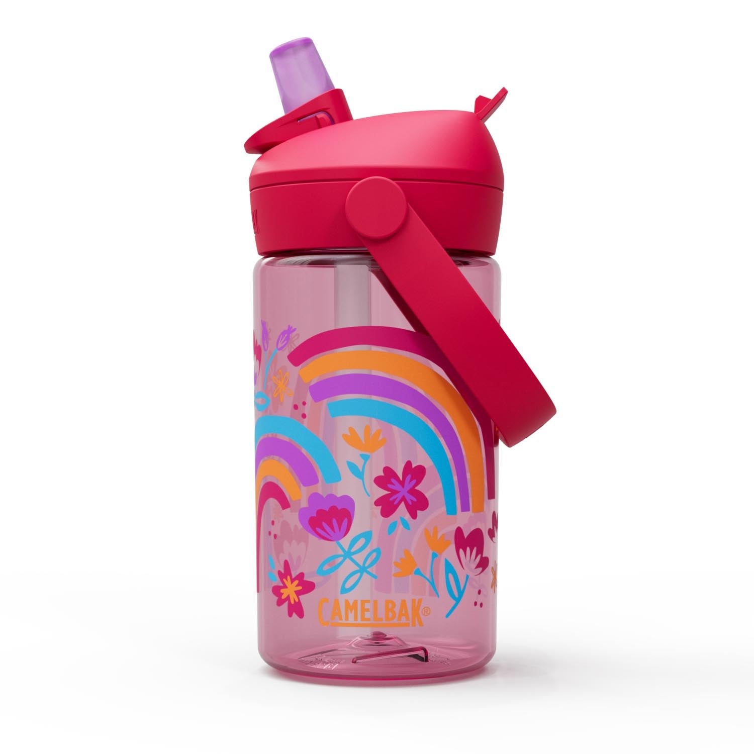 Thrive Flip Straw Kids 0.4l rainbow floral in Mehrfarbig präsentiert im Onlineshop von KAQTU Design AG. Trinkflasche ist von Camelbak